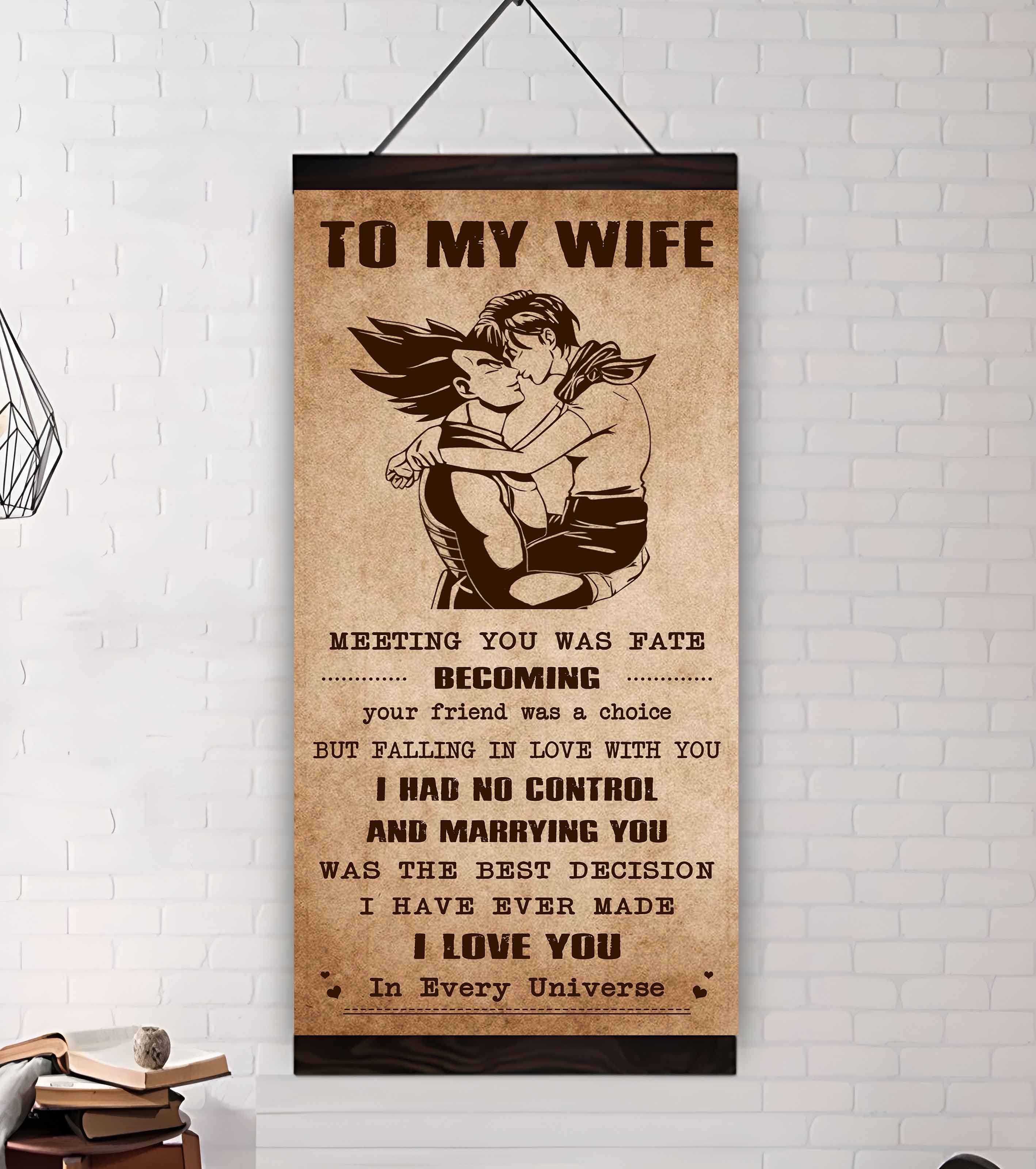 Family Poster Canvas To My Wife Meeting You Was Fate - I Love You Forever And Always Gift For Your Wife