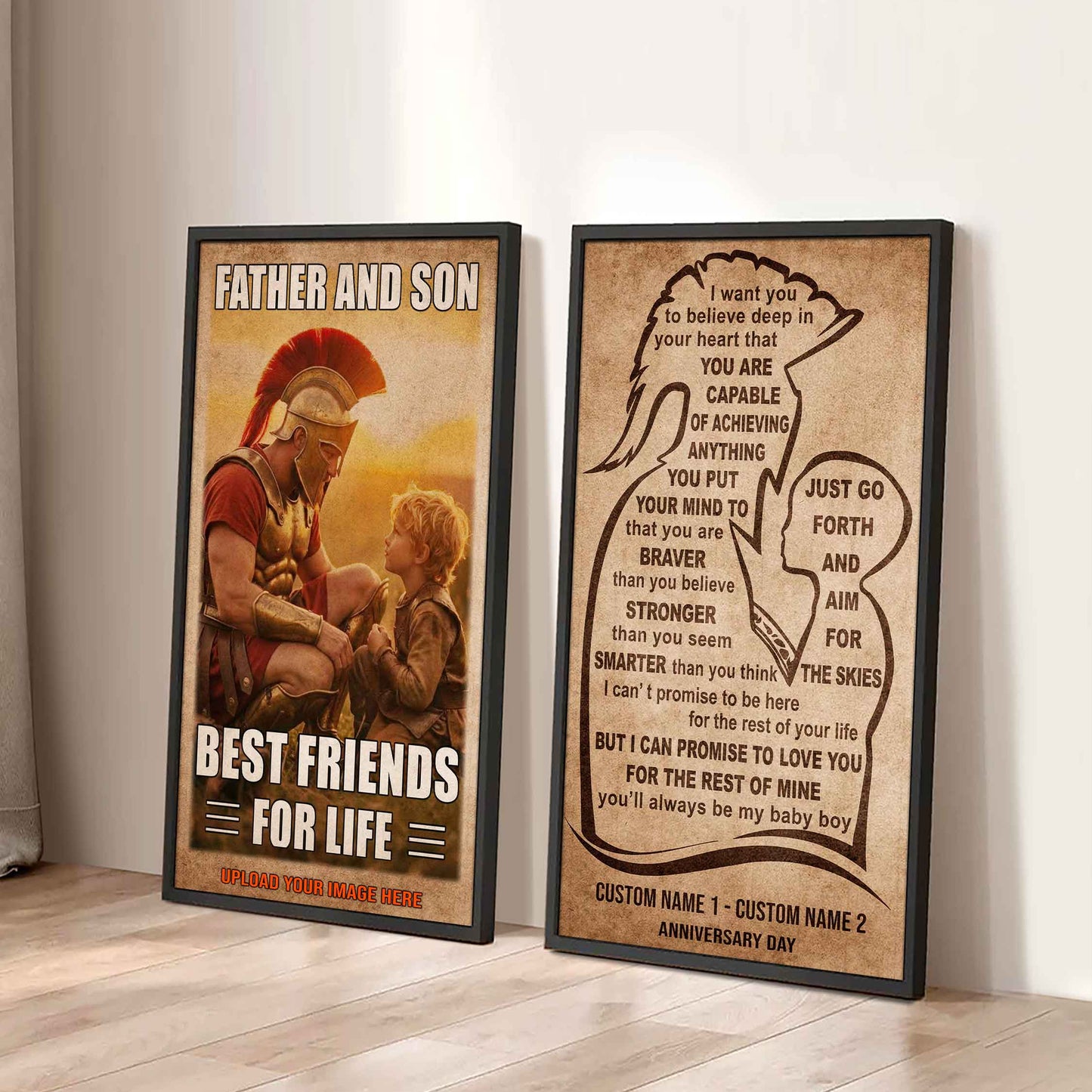 Old Sport Couple To My Husband Be Strong When You Are Weak Be Badass Everyday Set 2 Canvas Wall Art (Copy)