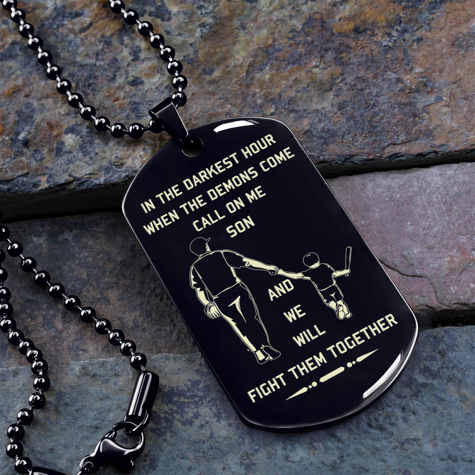 Call on me Son Dog Tag from Dad to Son