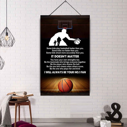 Sport Poster Canvas Be The One Who Plays Fair And Kind I Will Always Be Your No1 Fan Gift For Your Kid Xmas Gift From Dad And Mom