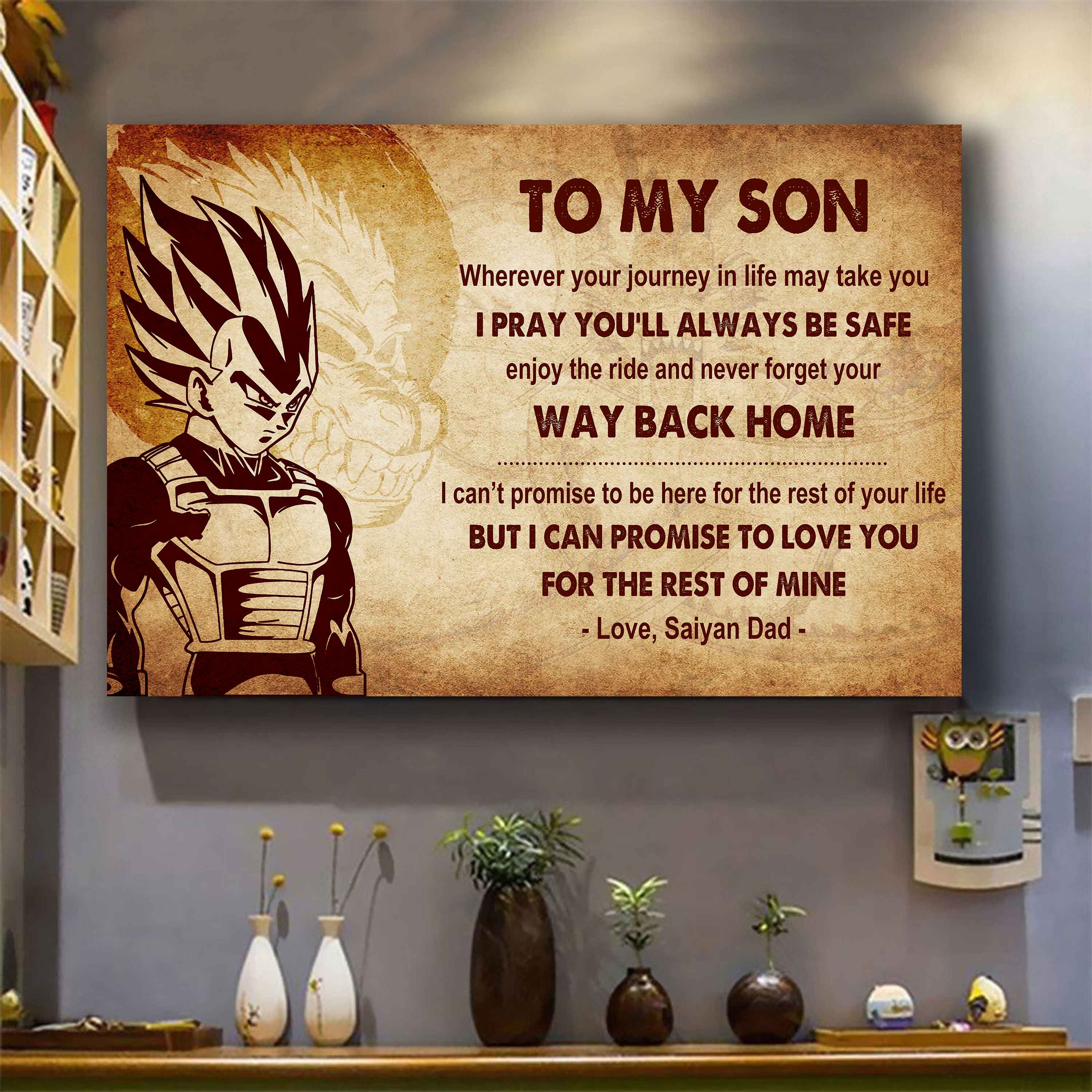 New Version Warrior Poster Canvas Your Way Back Home From Dad To Son Gift For Your Son Motivational Quotes