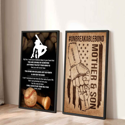 Unbreakable Bond Sport Canvas Set From Mom To Son You Will Never Lose You Either Win Or Learn
