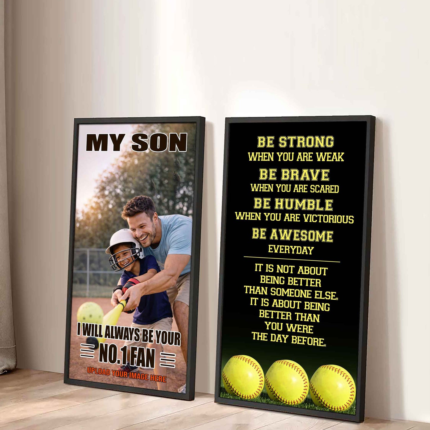 My Son Be Strong When You Are Weak Be Badass Everyday Set 2 Canvas Wall Art From Dad To Son