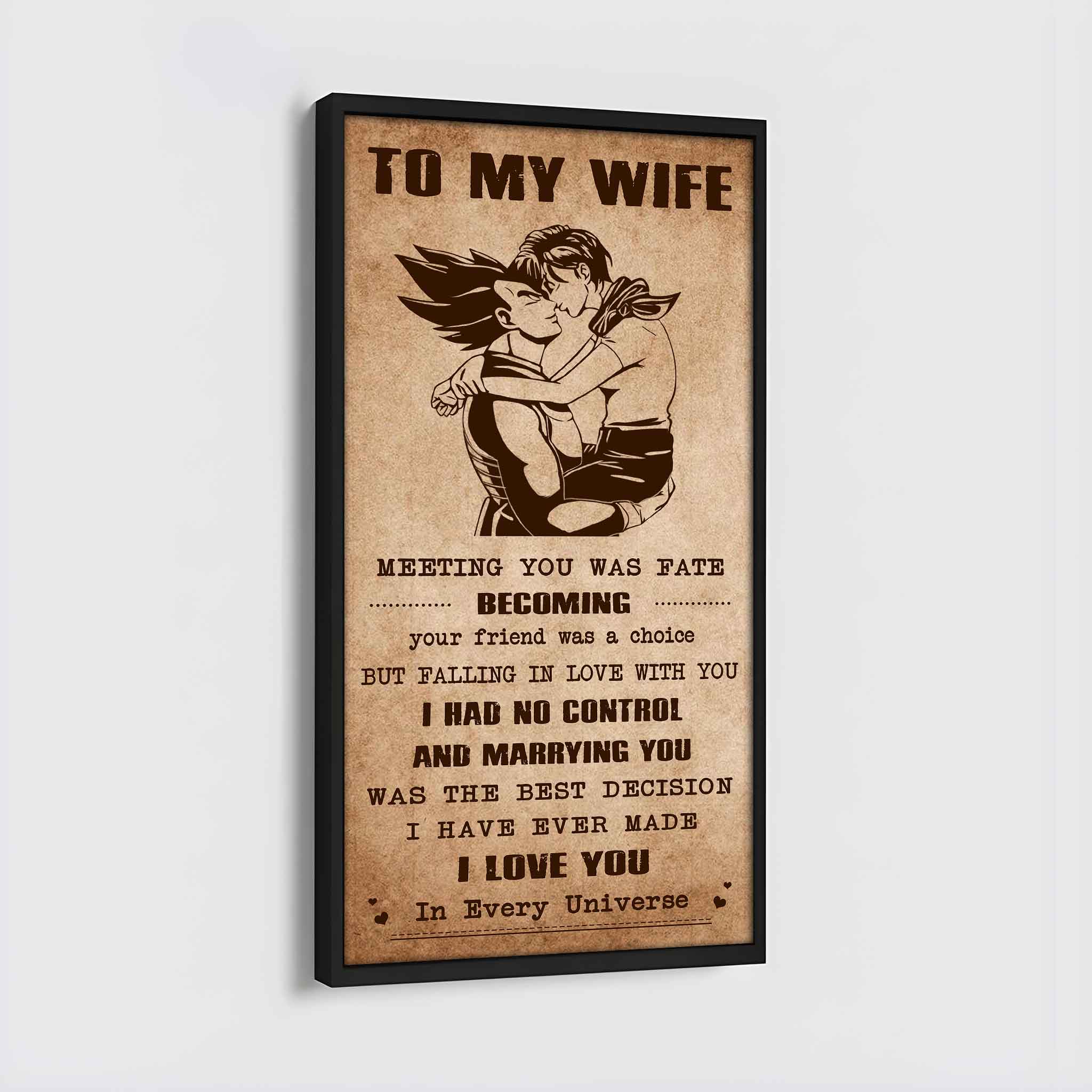 Family Poster Canvas To My Wife Meeting You Was Fate - I Love You Forever And Always Gift For Your Wife