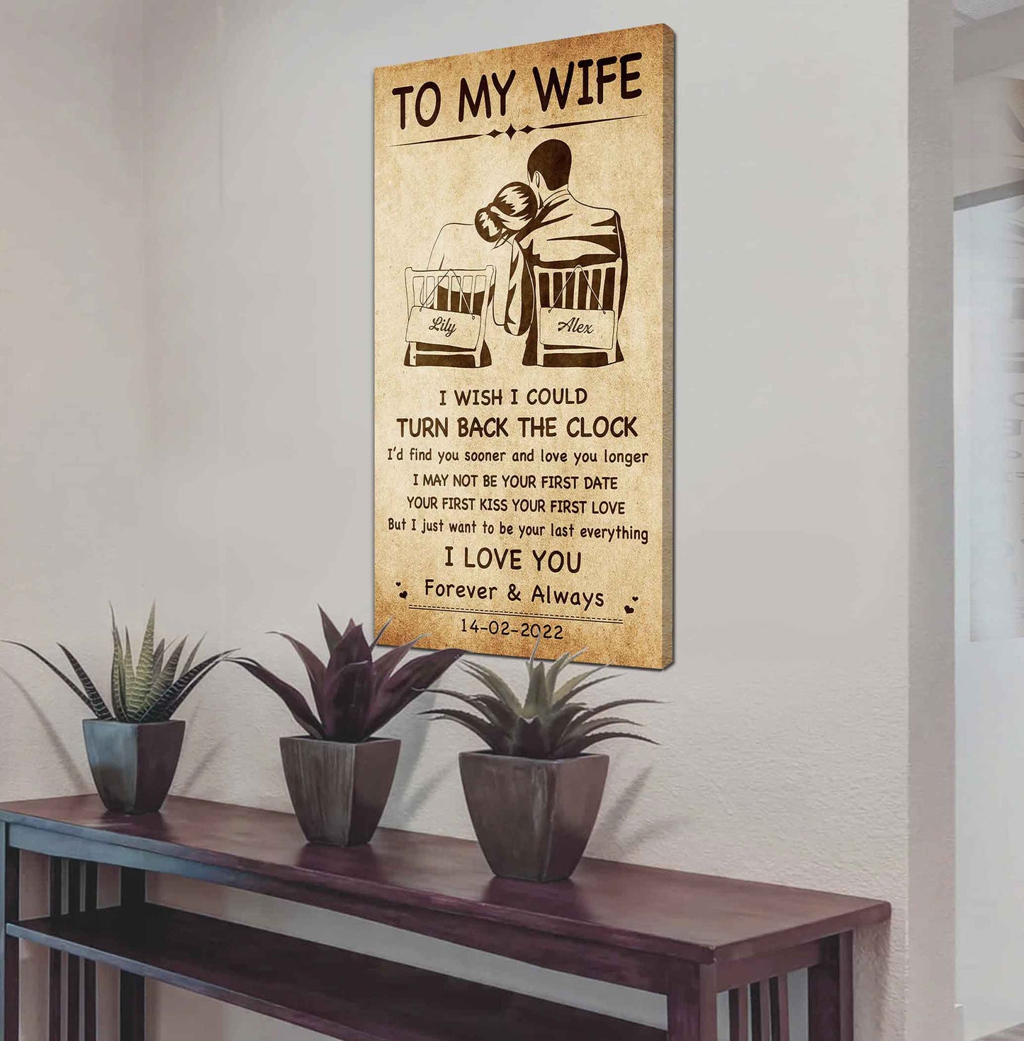 Samurai Poster Canvas To My Wife I Wish I Could Turn Back The Clock - I Love You Forever And Always Gift For Your Wife