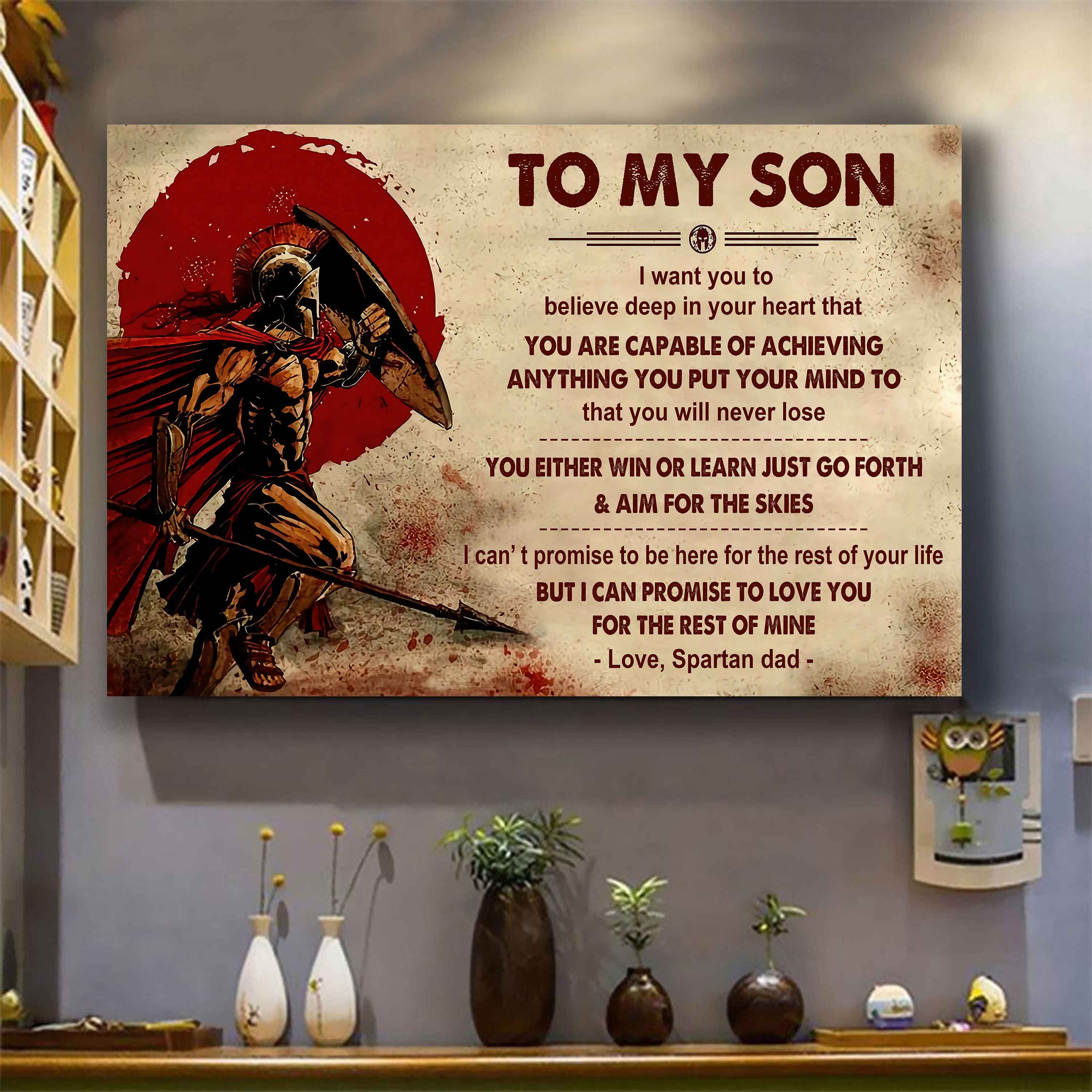New Version Warrior Poster Canvas You Will Never Lose You Either Win Or Learn From Dad To Son
