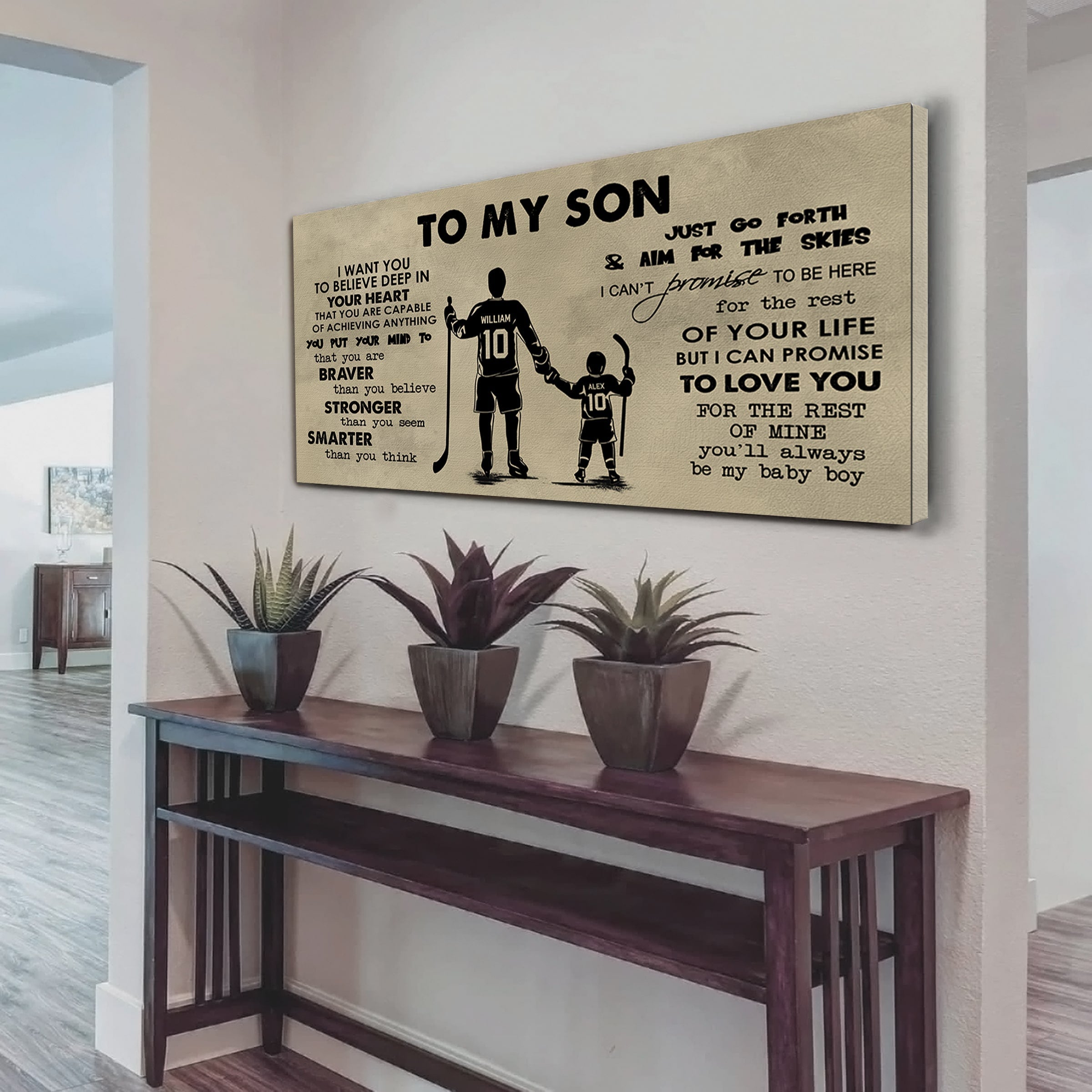 SOCCER TO MY SON- I WANT YOU TO BELIEVE- CANVAS POSTER