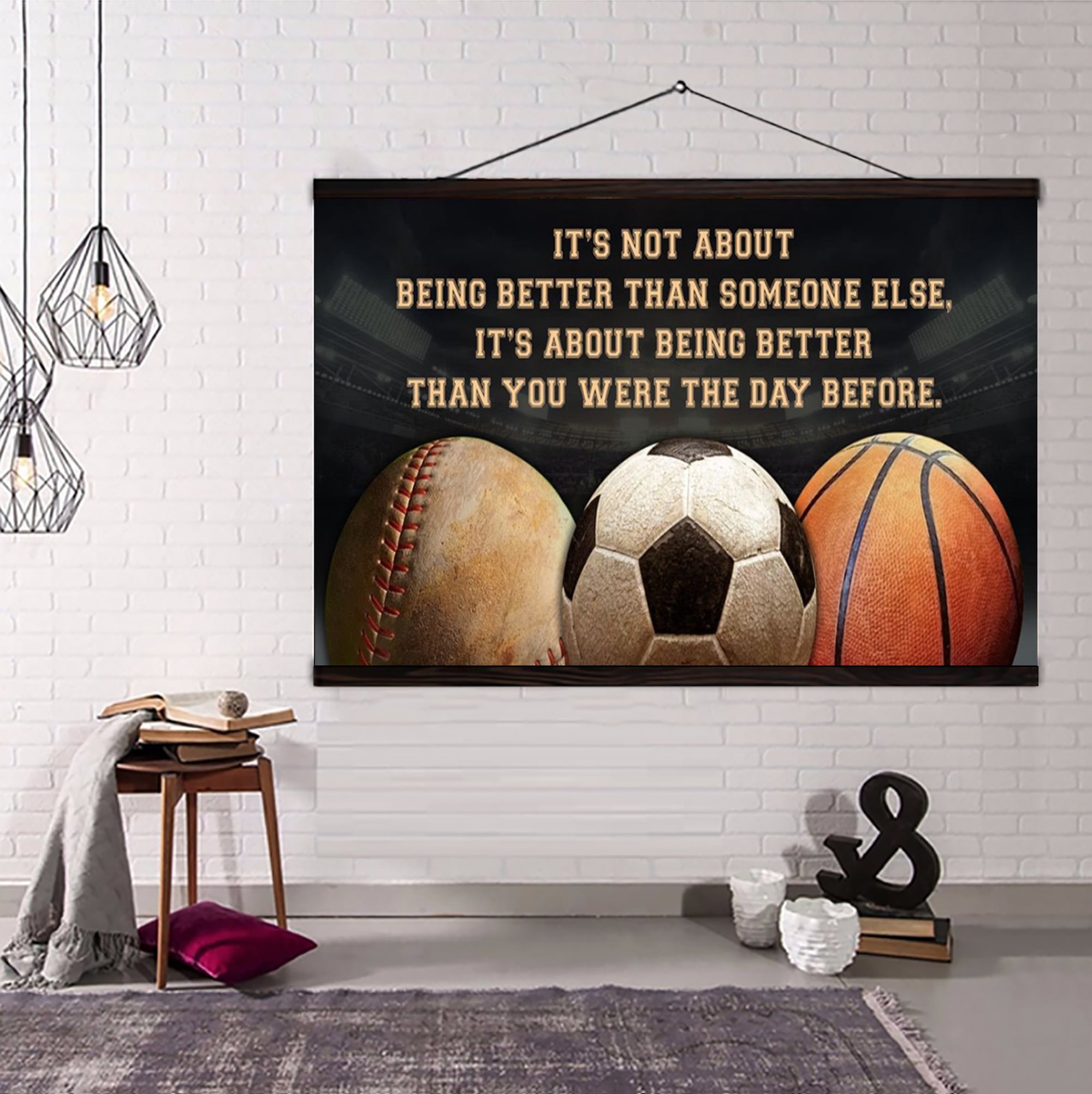 Gymnastics customizable poster canvas - It is not about better than someone else, It is about being better than you were the day before