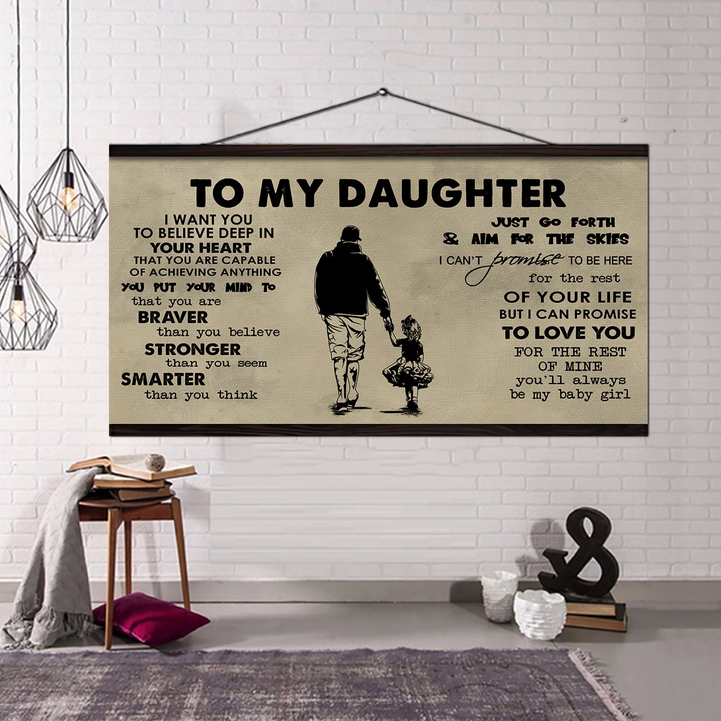BASKETBALL TO MY SON- I WANT YOU TO BELIEVE- CANVAS POSTER