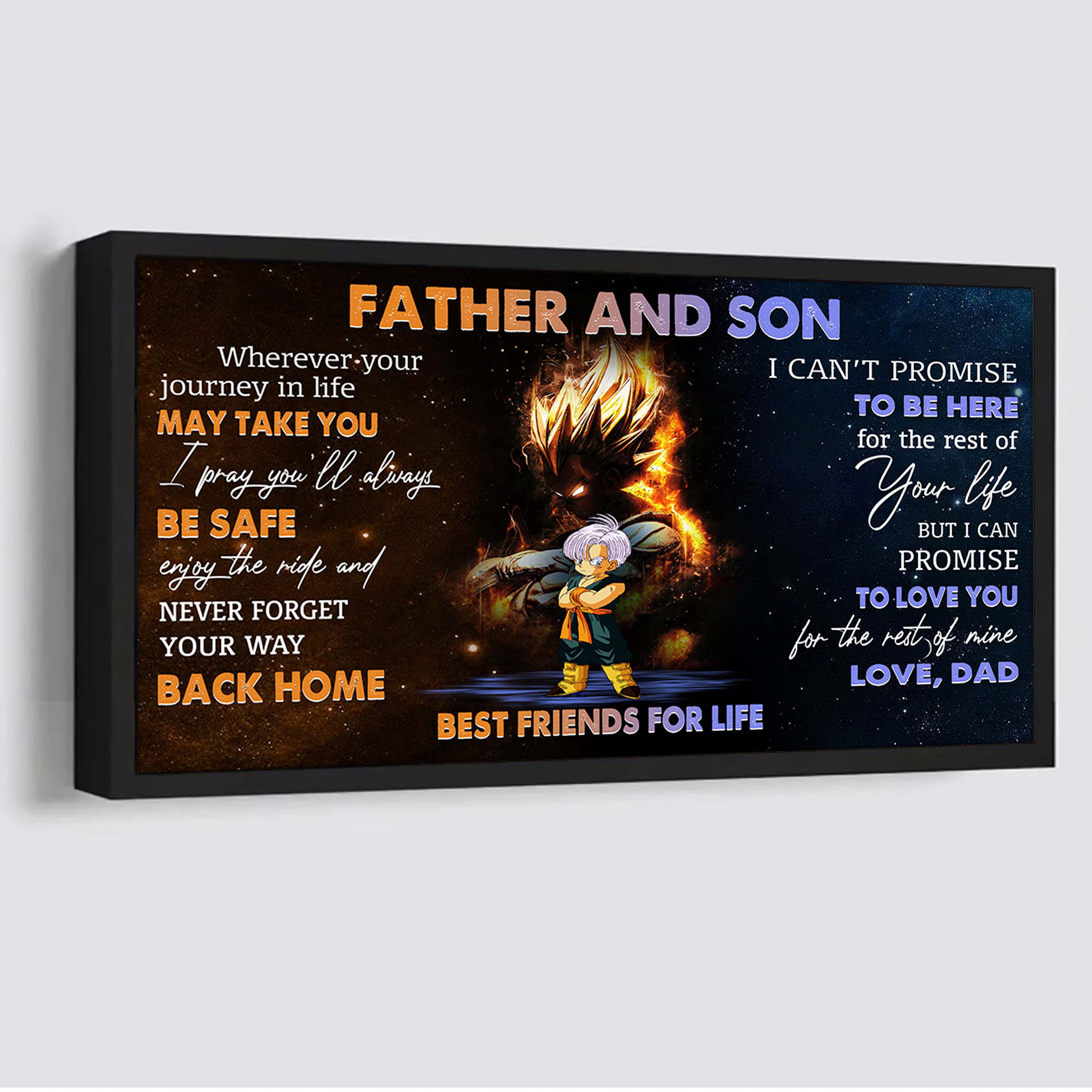 Personalized VG To Son Poster Canvas Father And Son Best Friends For Life - Message For Your Son Gifts For Him