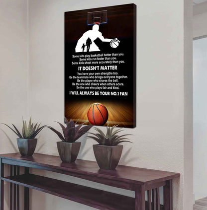 Sport Poster Canvas Be The One Who Plays Fair And Kind I Will Always Be Your No1 Fan Gift For Your Kid Xmas Gift From Dad And Mom