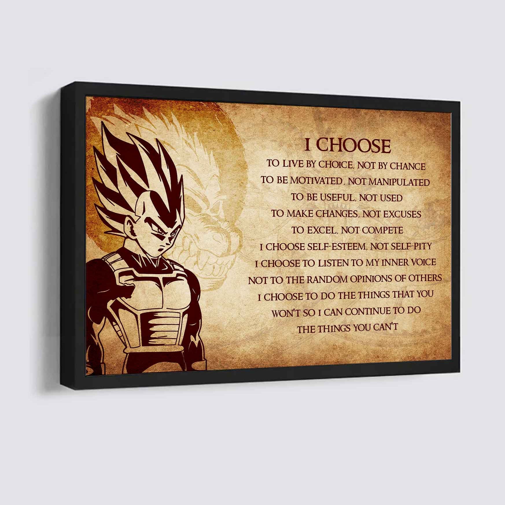 DRB Poster Canvas I Choose To Live By Choice Best Gift With Motivation Quotes
