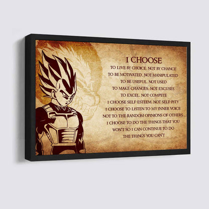 DRB Poster Canvas I Choose To Live By Choice Best Gift With Motivation Quotes