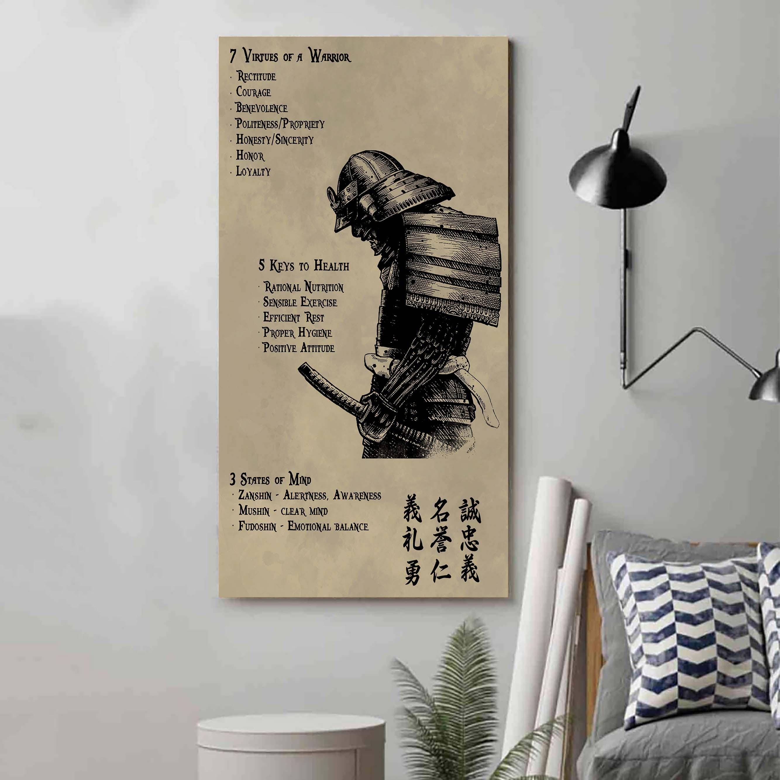 Samurai 7 5 3 Code  New Vertical Poster Canvas Wall Art