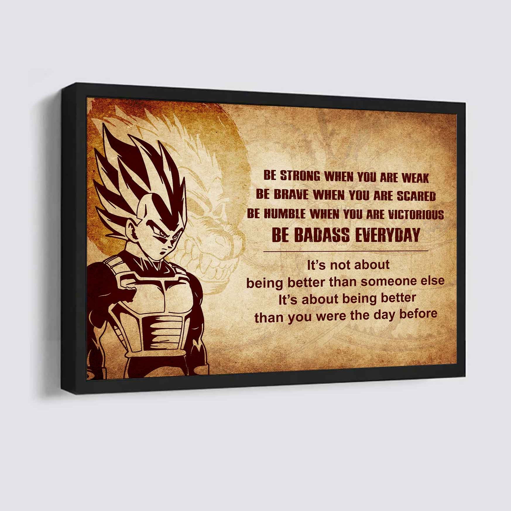 New Version Warrior Poster Canvas Be Strong When You Are Weak Be Badass Everyday From Dad To Son Gift For Your Son Motivational Quotes