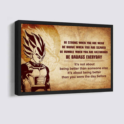 New Version Warrior Poster Canvas Be Strong When You Are Weak Be Badass Everyday From Dad To Son Gift For Your Son Motivational Quotes