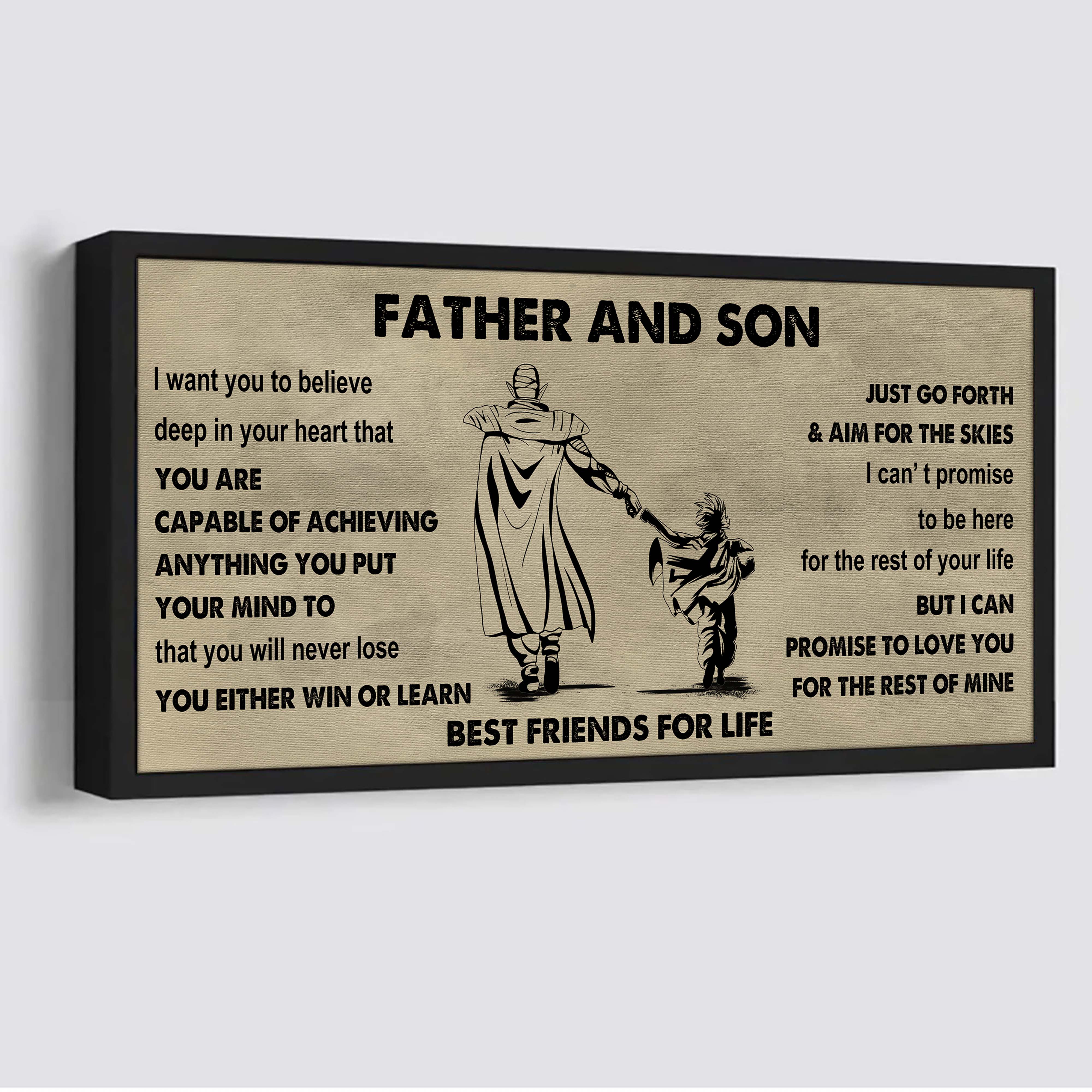 Samurai Father And Son Best Friends For Life - Ver 2 You Will Never Lose Poster Canvas Gift For Son From Father