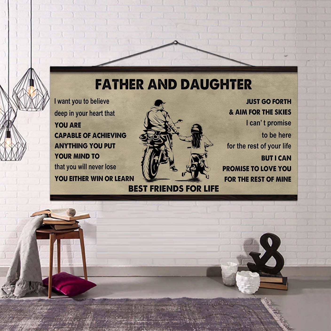 Samurai Father And Daughter Best Friends For Life - Ver 2 You Will Never Lose Poster Canvas Gift For Daughter From Father