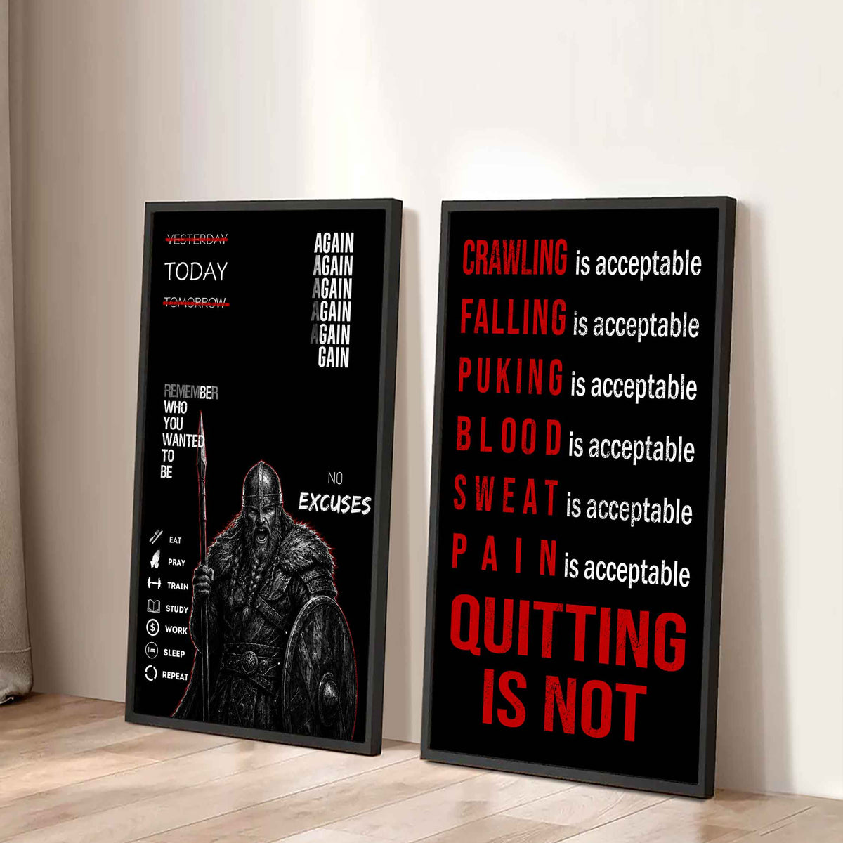 Quiting Is Not Canvas Set Ready To Hang Gift For Your Son Your Friend