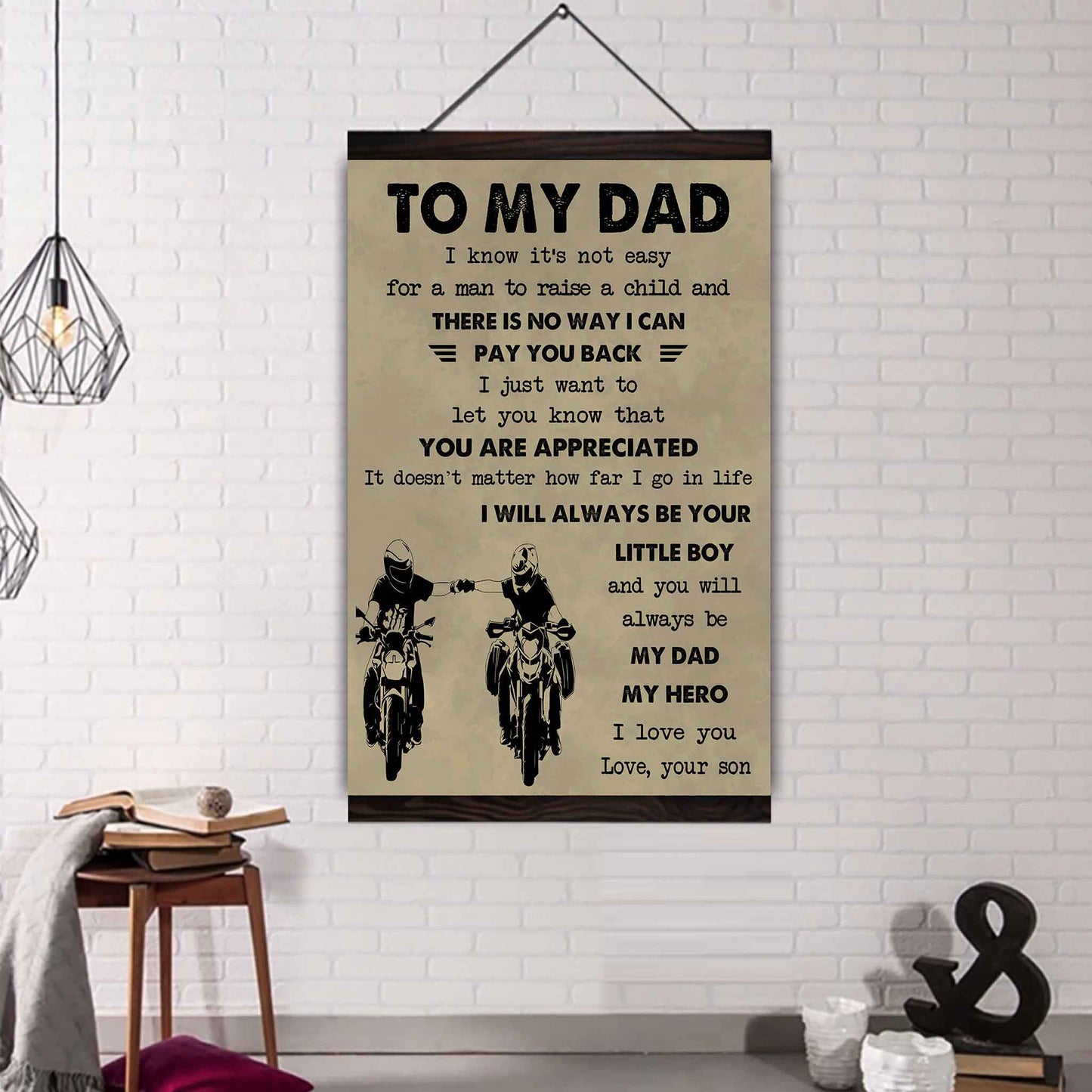 Family Poster Canvas To My Dad I Know It's Not Easy To Raise A Child I Will Always Be Your Little Boy