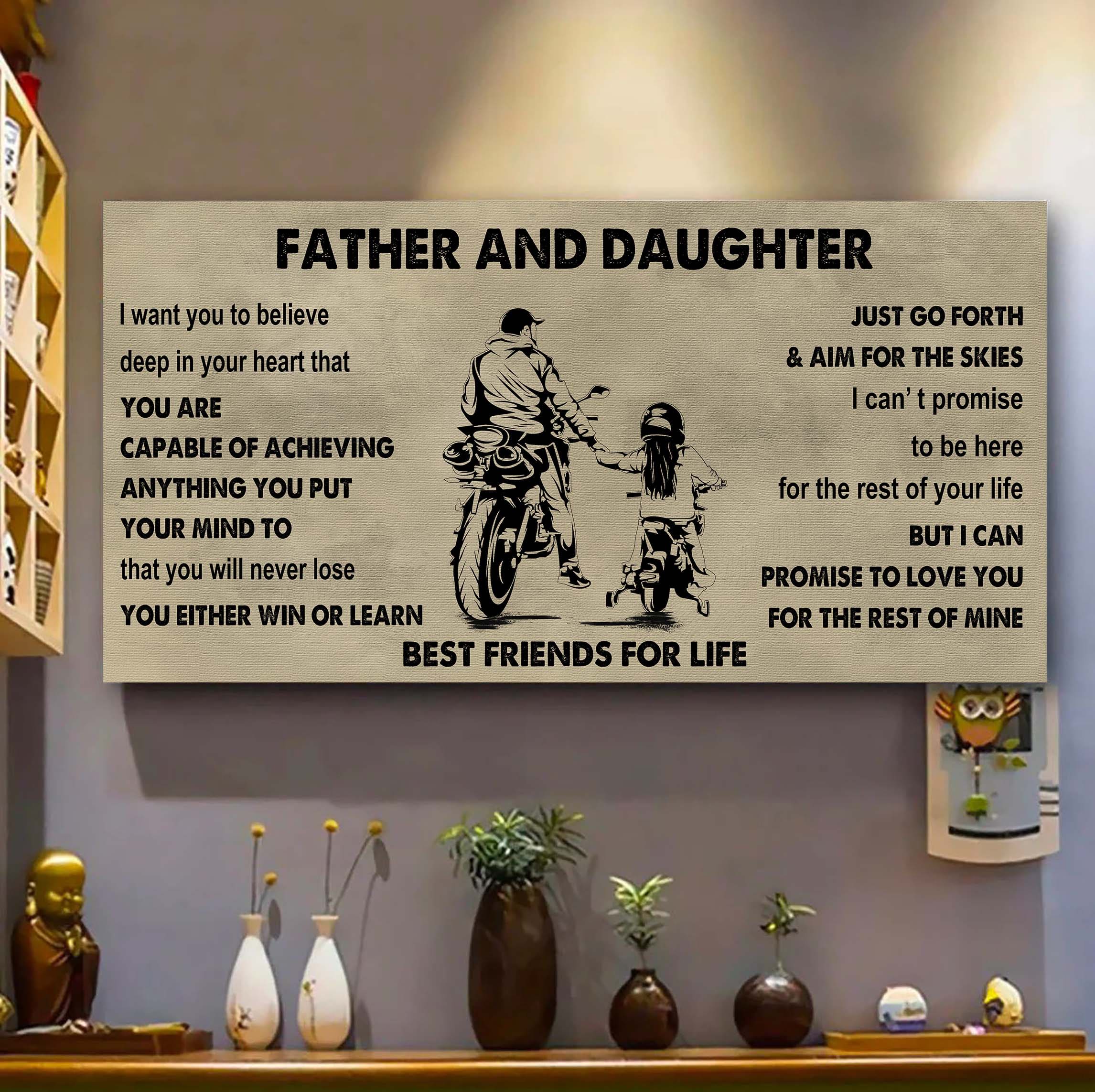 Samurai Father And Daughter Best Friends For Life - Ver 2 You Will Never Lose Poster Canvas Gift For Daughter From Father