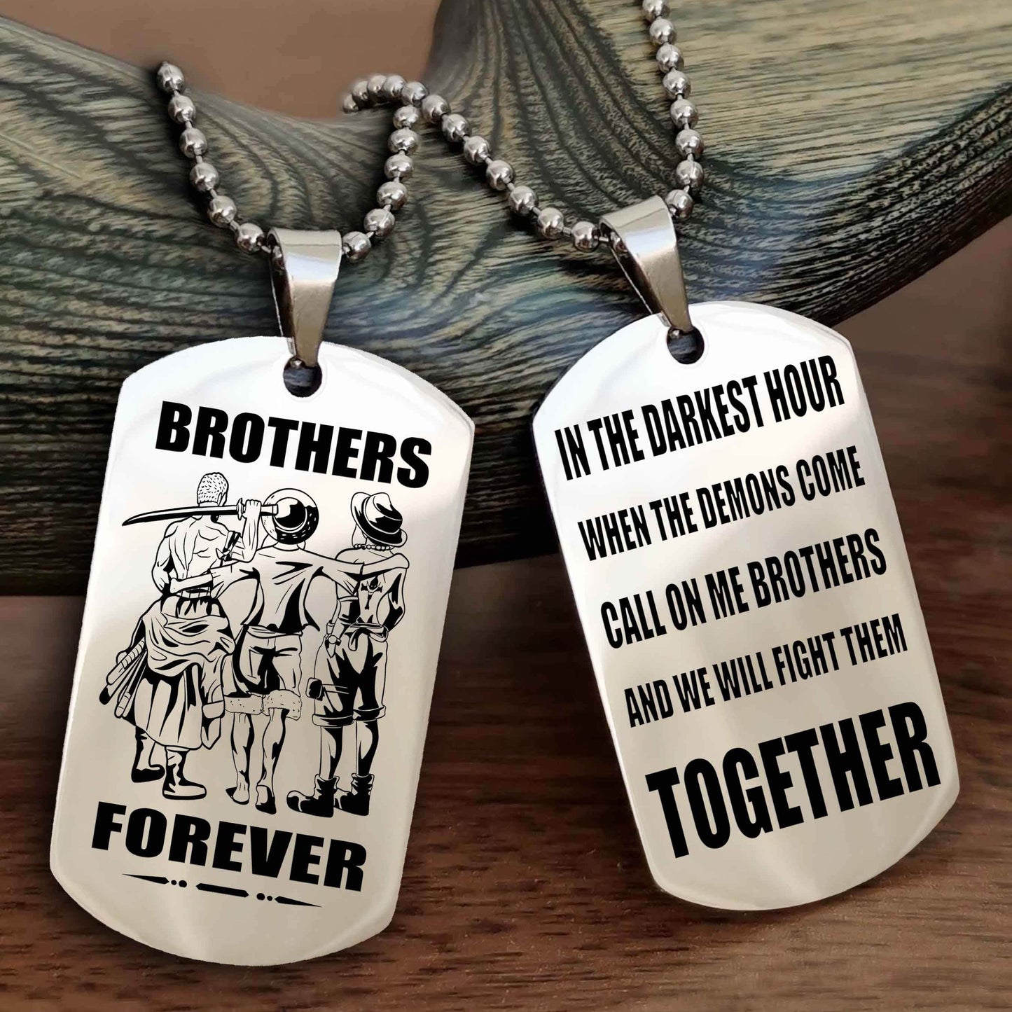 Soldier: Navy-Air Force Personalized Double Sided Dog Tag For My Brother - Call On Me Brother And We Will Fight Them Together Gift For Your Friend