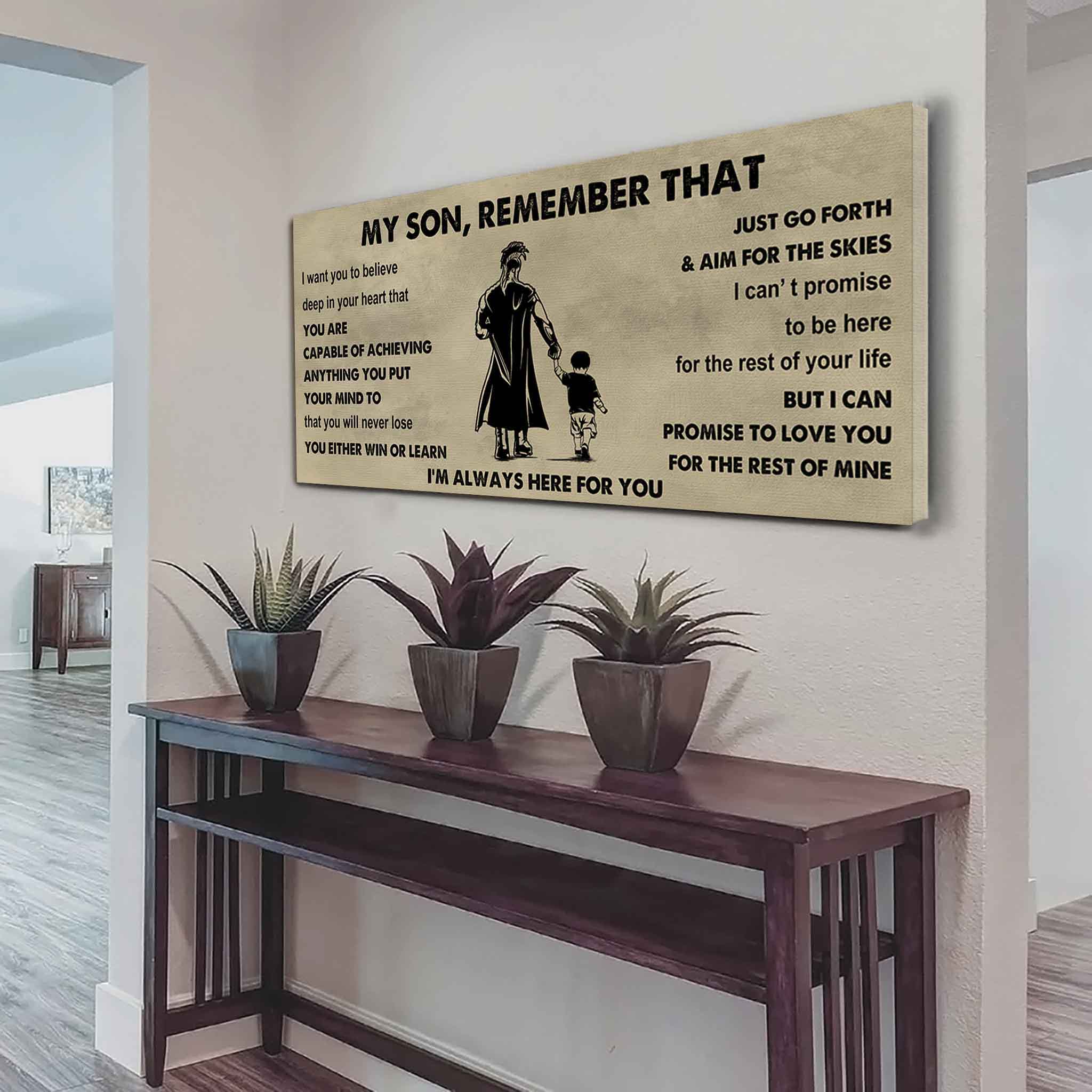 Personalized DRB Poster Canvas - My Son Remember That You Will Never Lose You Either Win Or Learn