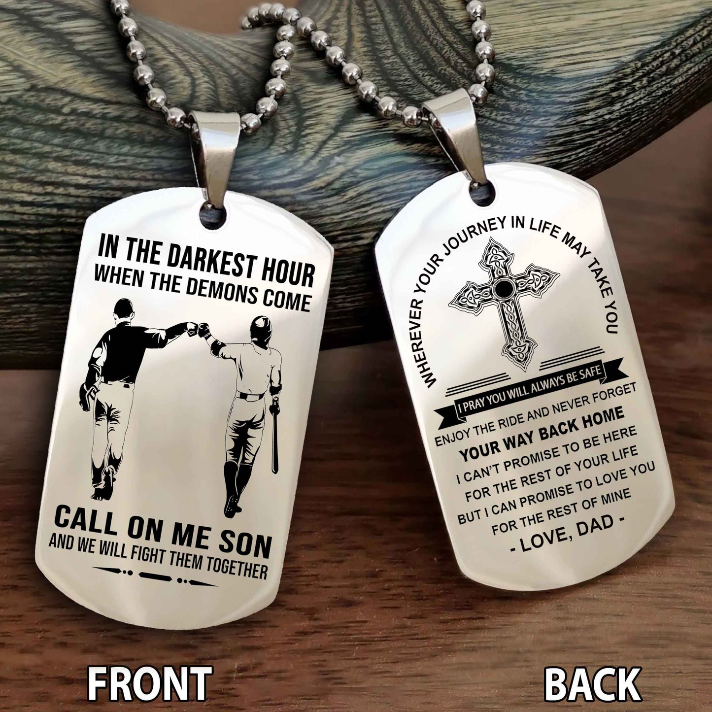 Special Version Double Side Dog Tag Call On Me Son And We Will Fight Them Together - Cross Never Forget Your Way Back Home