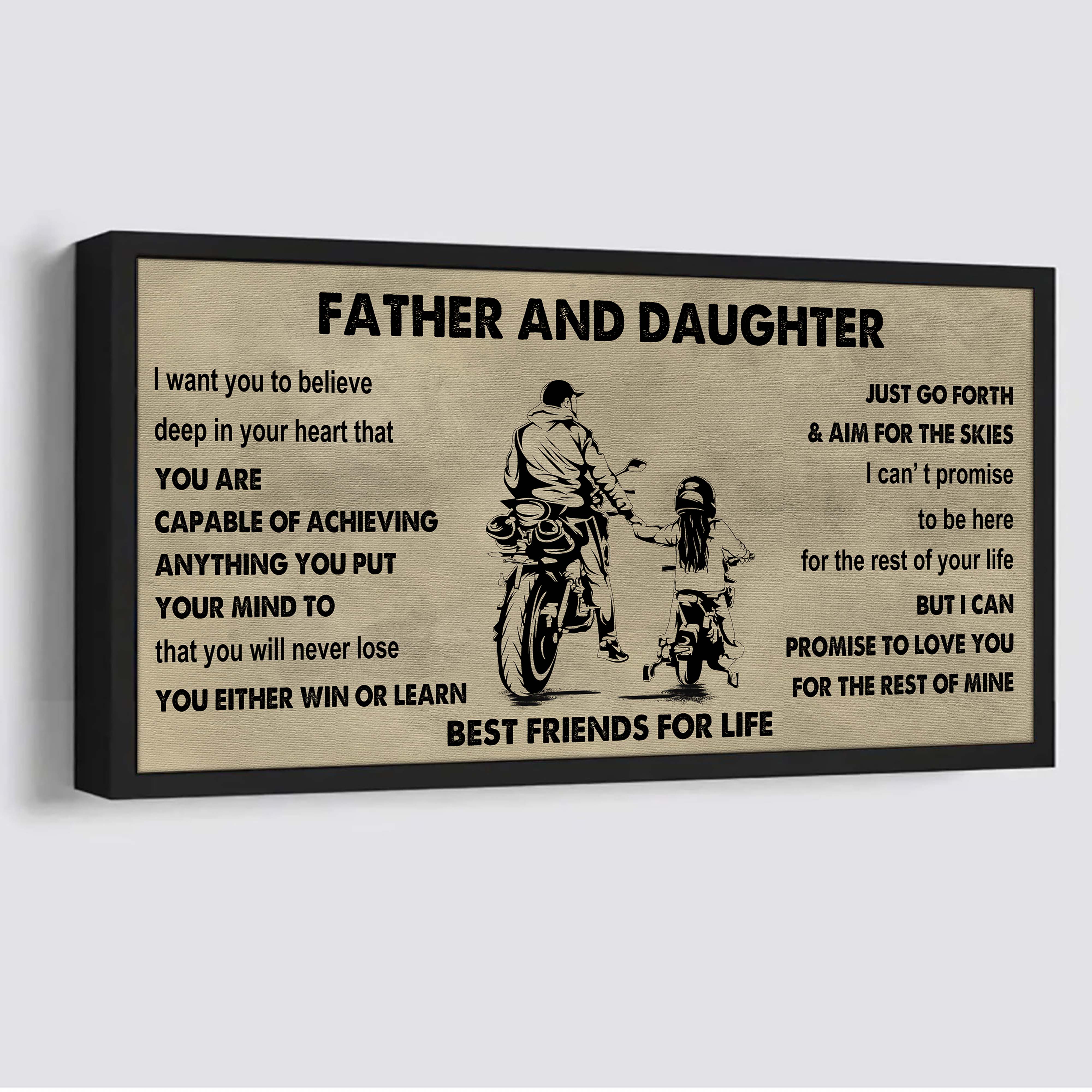 Samurai Father And Daughter Best Friends For Life - Ver 2 You Will Never Lose Poster Canvas Gift For Daughter From Father