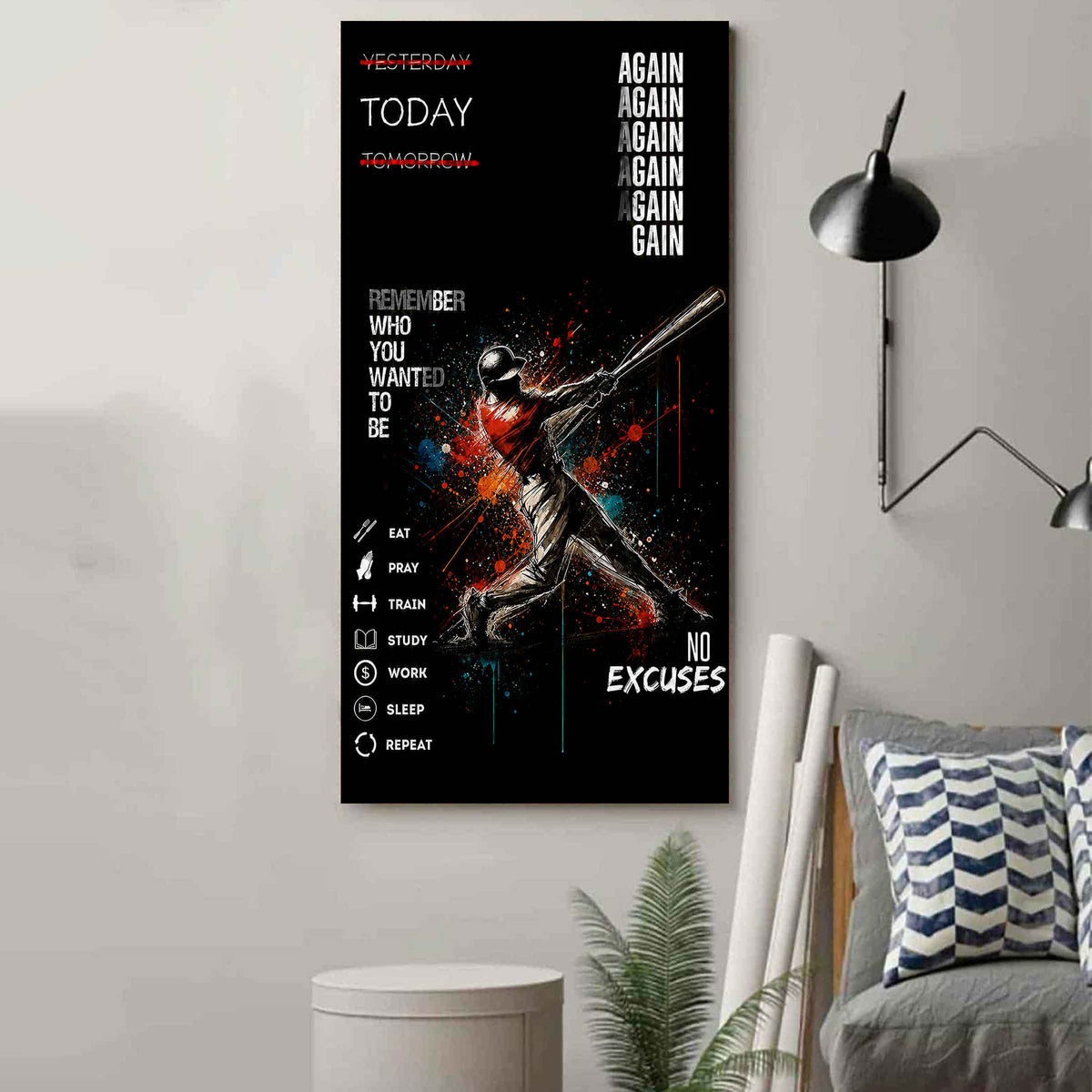 Remember Who You Wanted To Be Canvas Poster Training Motivation Quotes Gift For Your Son