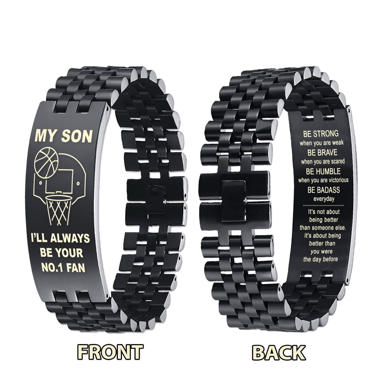DS5 Customizable basketball bracelet, gifts from dad mom to son- I hope you believe in yourself