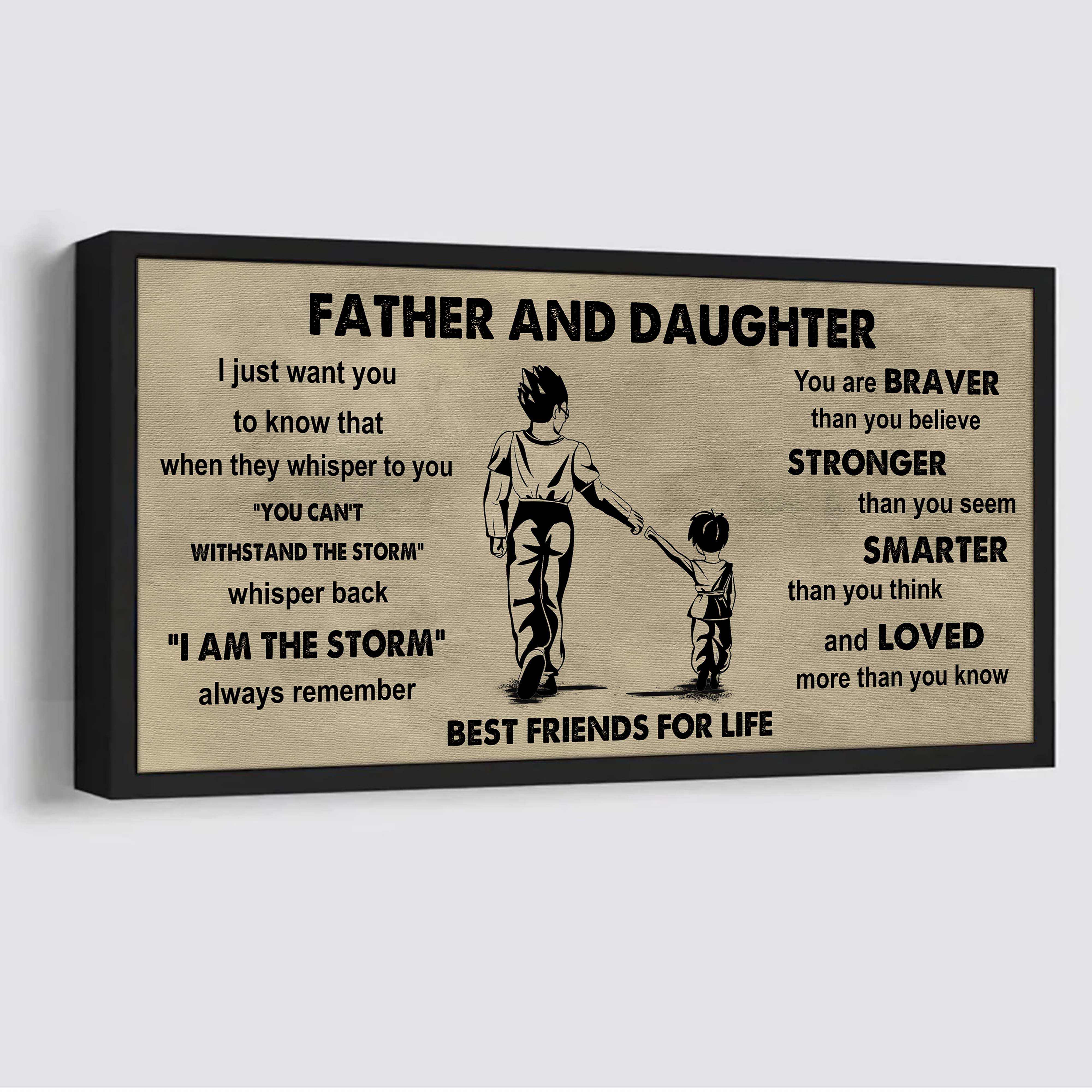 Samurai Father And Son Best Friends For Life - I Am The Storm Poster Canvas Gift For Son From Father