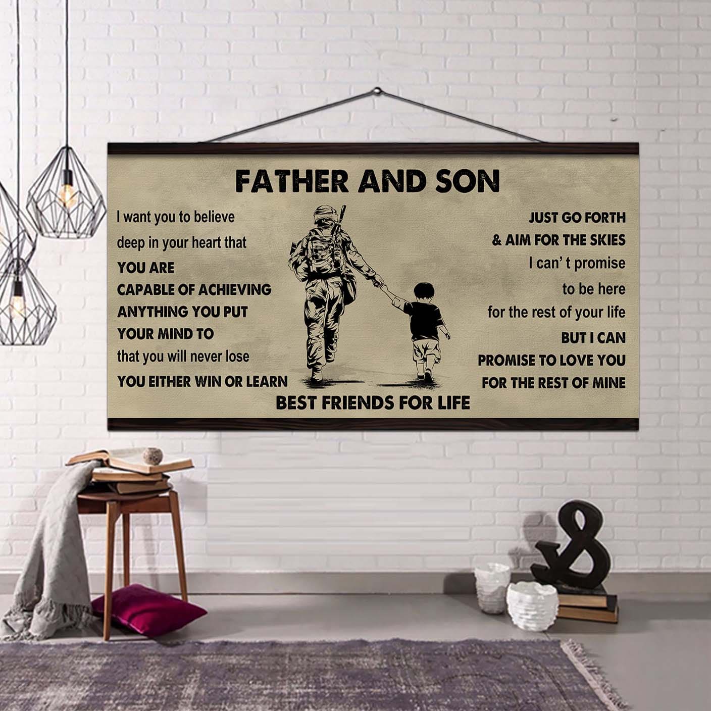 Samurai Father And Son Best Friends For Life - Ver 2 You Will Never Lose Poster Canvas Gift For Son From Father