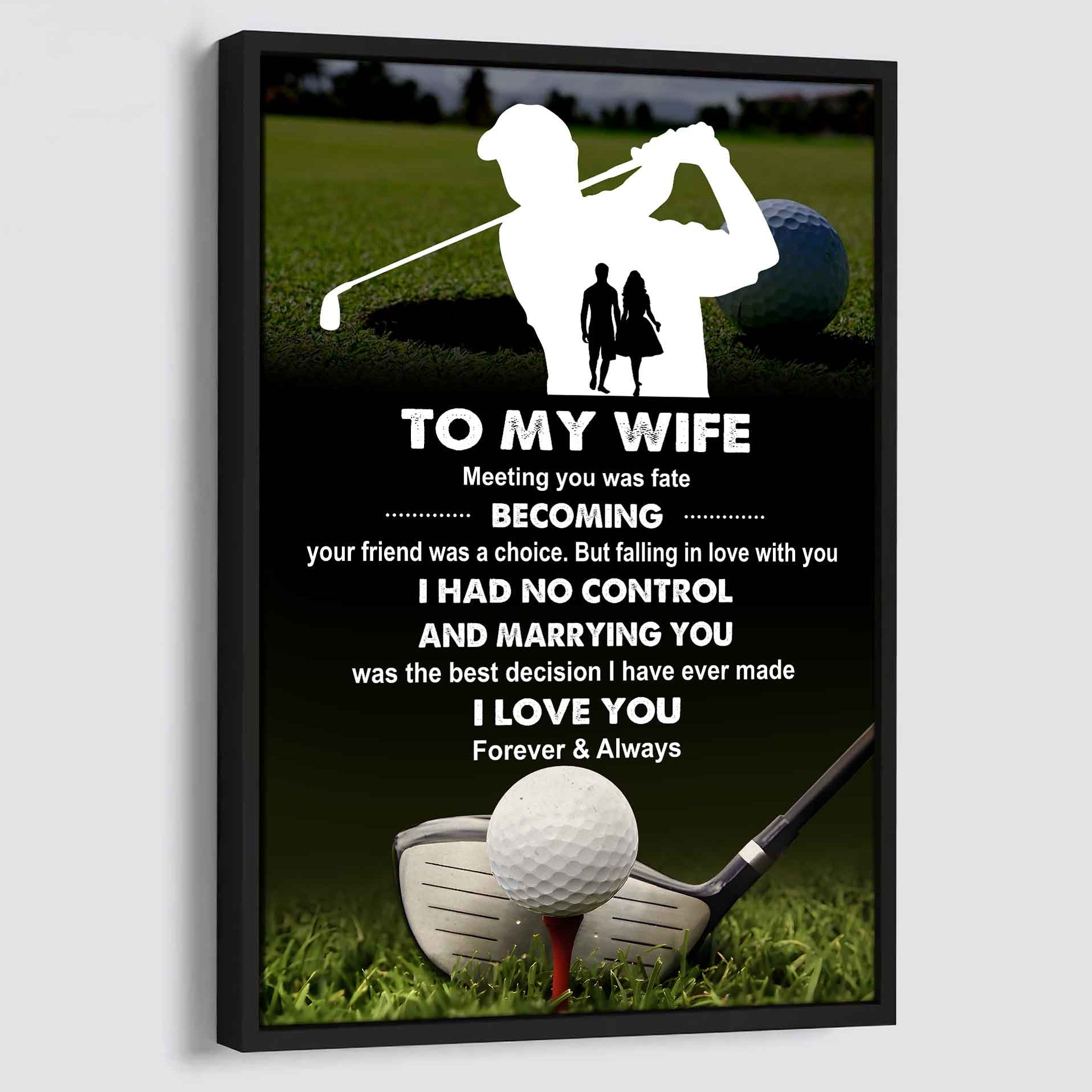 Sport Poster Canvas To My Wife Meeting You Was Fate Becoming Your Friend Gift For Your Wife