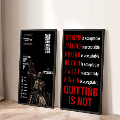 Quiting Is Not Canvas Set Ready To Hang Gift For Your Son Your Friend