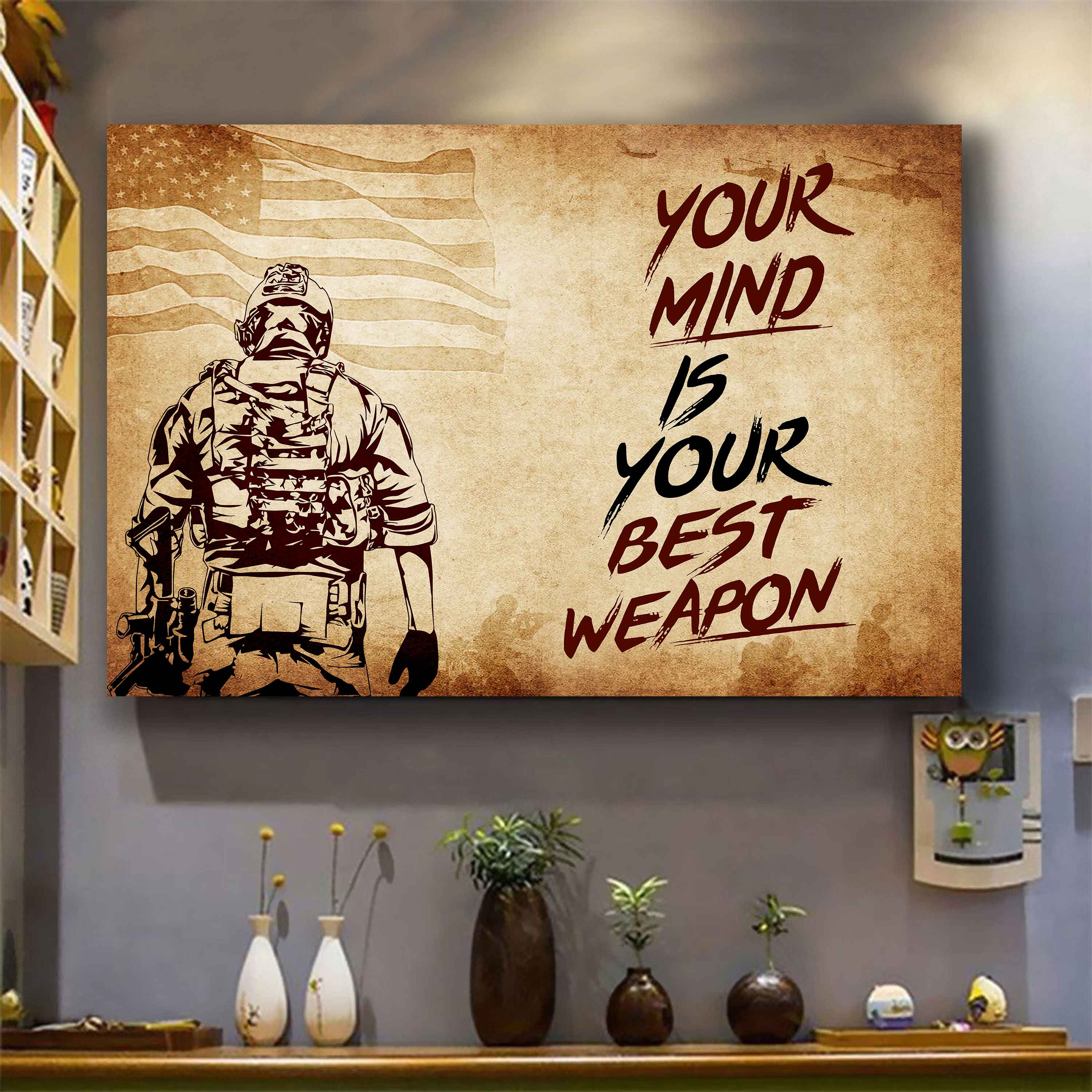 DRB Poster Canvas Your Mind Is Your Best Weapon Best Gift