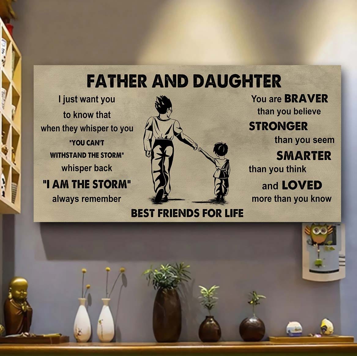 Ver 2 Family Father And Son Best Friends For Life - I Am The Storm Poster Canvas Gift For Son From Father