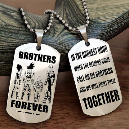 Soldier-Navy Personalized Double Sided Dog Tag For My Brother - Call On Me Brother And We Will Fight Them Together Gift For Your Friend
