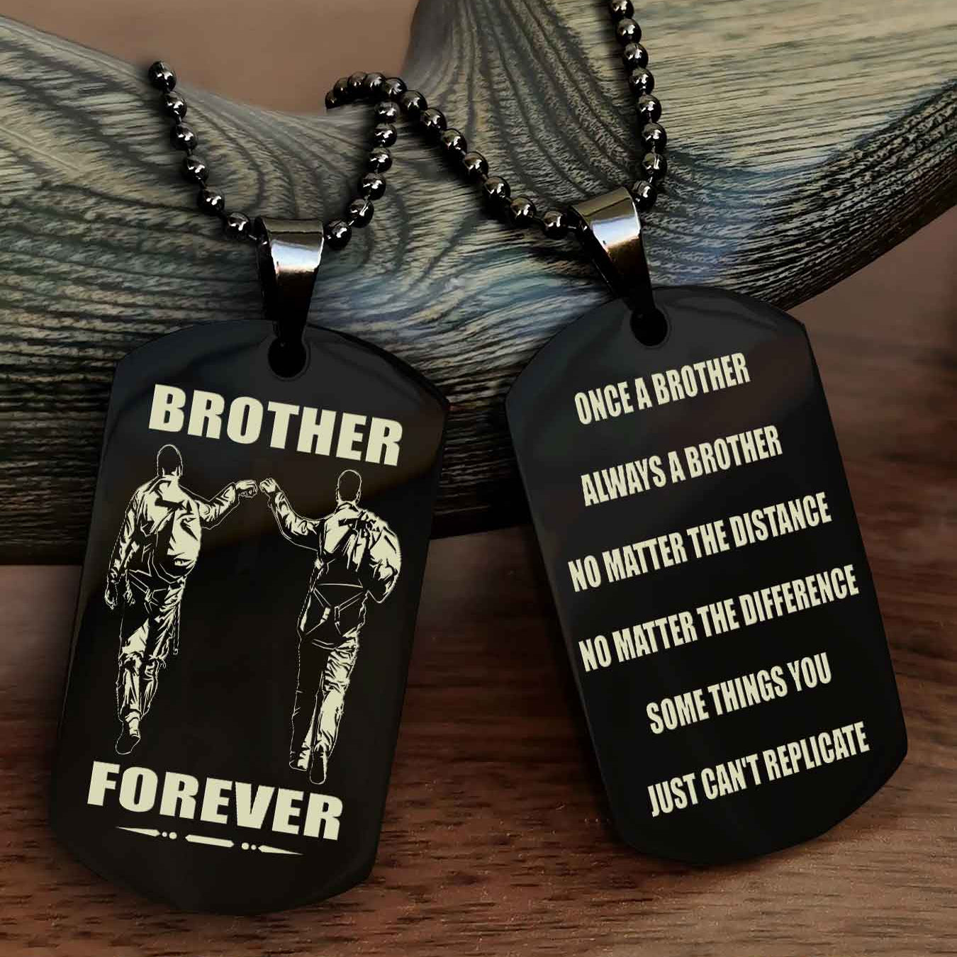 DRB Personalized Double Sided Dog Tag For My Brother - Once A Soldier Always A Soldier