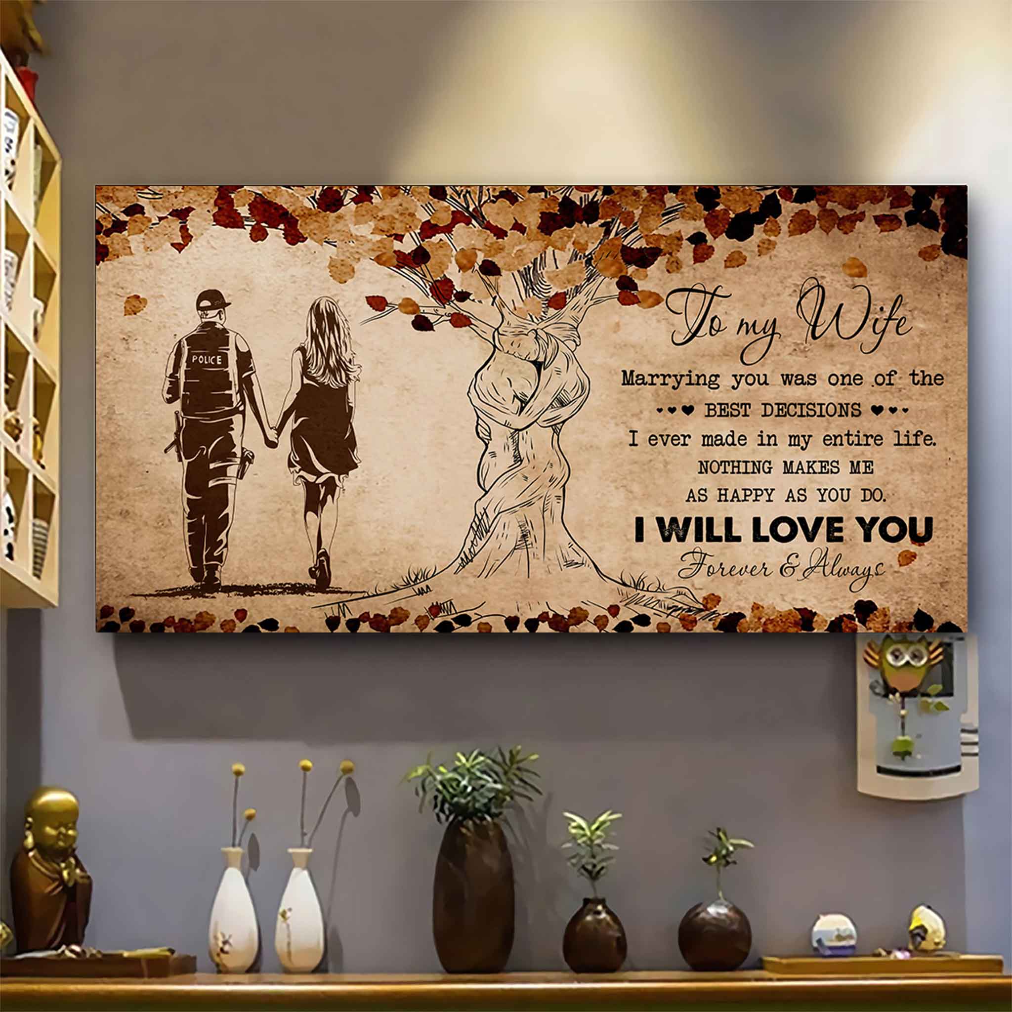 Samurai Poster Canvas To My Wife Marrying You Was One Of The Best Decisions - I Will Love You Forever And Always Gift For Your Wife