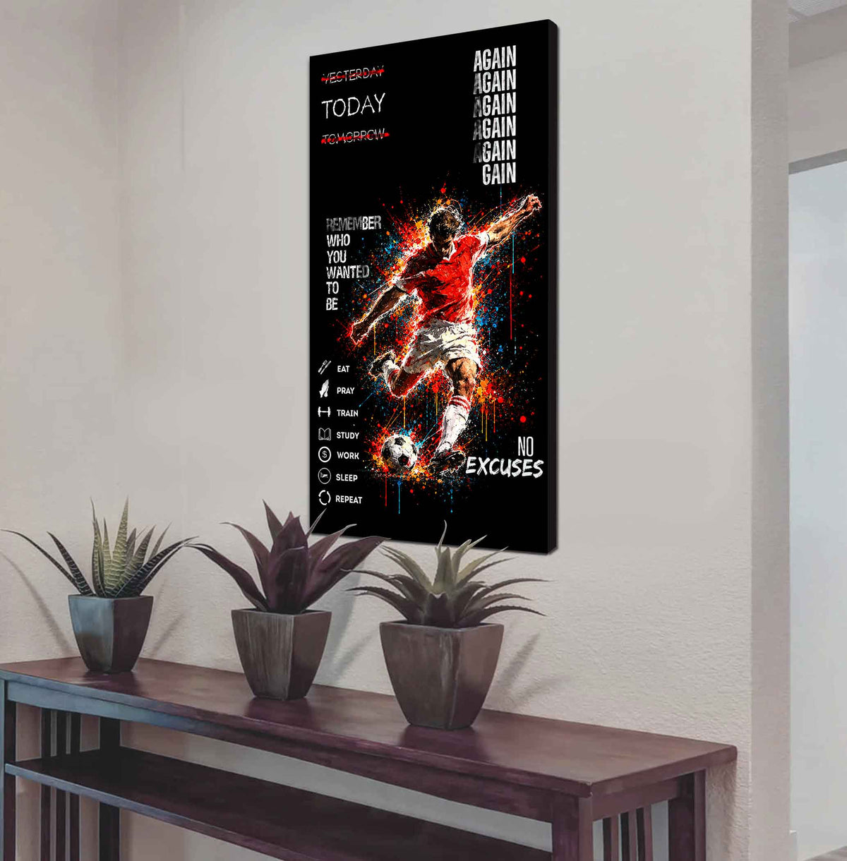 Remember Who You Wanted To Be Canvas Poster Training Motivation Quotes Gift For Your Son