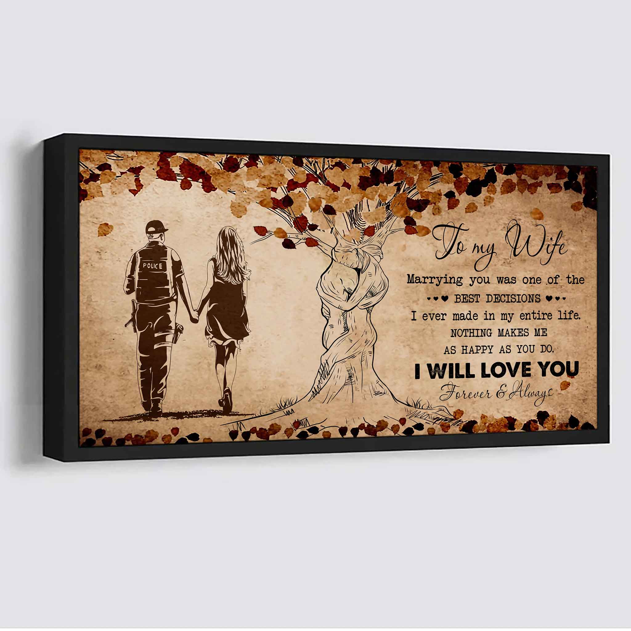 Samurai Poster Canvas To My Wife Marrying You Was One Of The Best Decisions - I Will Love You Forever And Always Gift For Your Wife