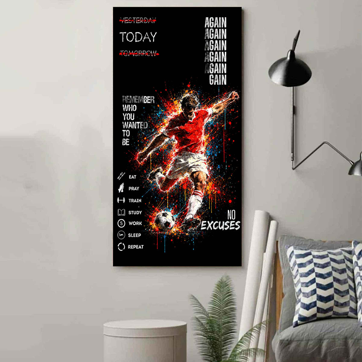 Remember Who You Wanted To Be Canvas Poster Training Motivation Quotes Gift For Your Son
