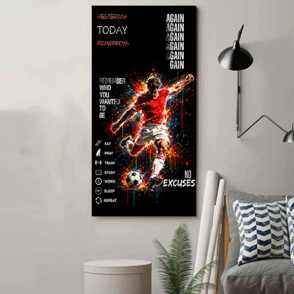 Remember Who You Wanted To Be Canvas Poster Training Motivation Quotes Gift For Your Son