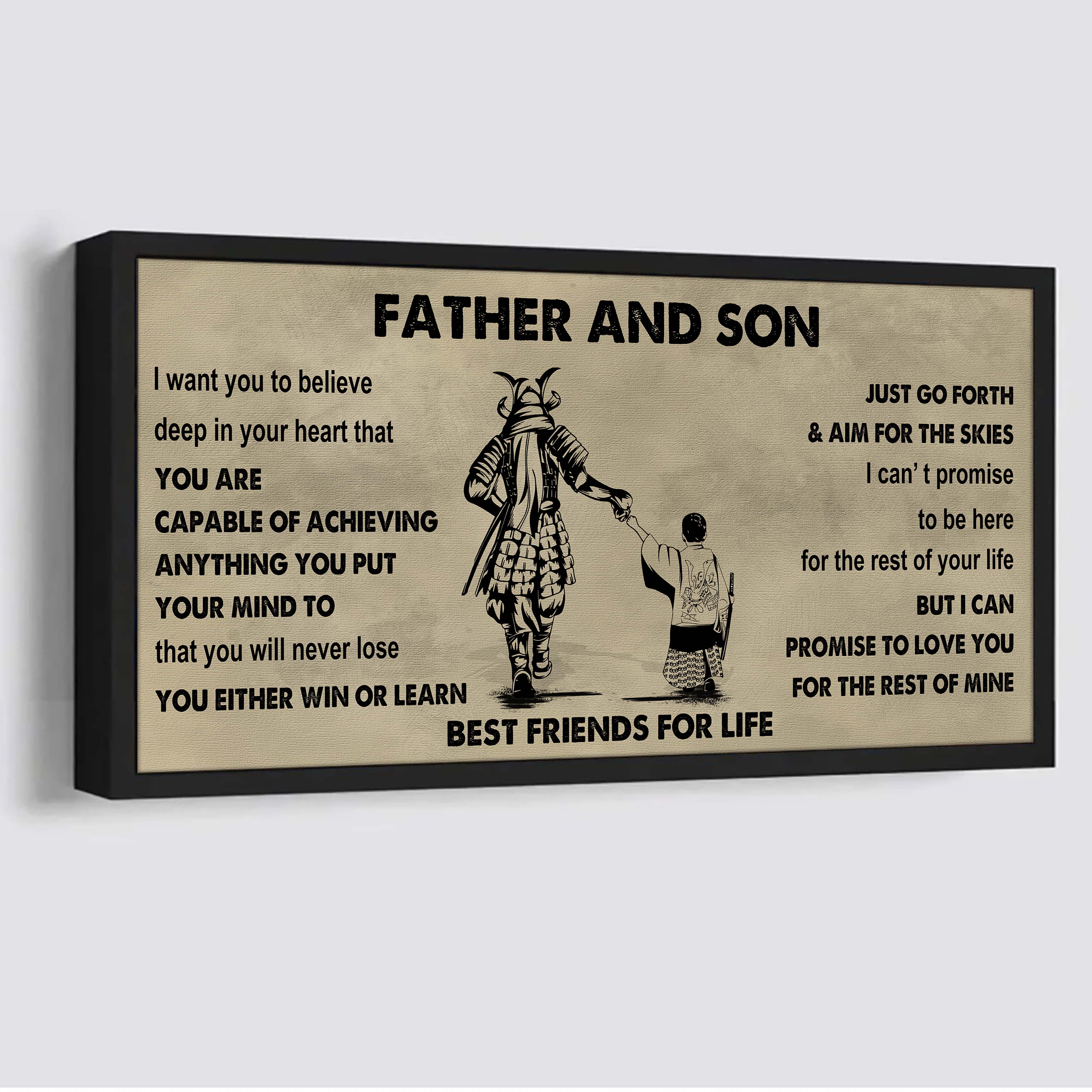 Soldier Father And Son Best Friends For Life - Ver 2 You Will Never Lose Poster Canvas Gift For Son From Father