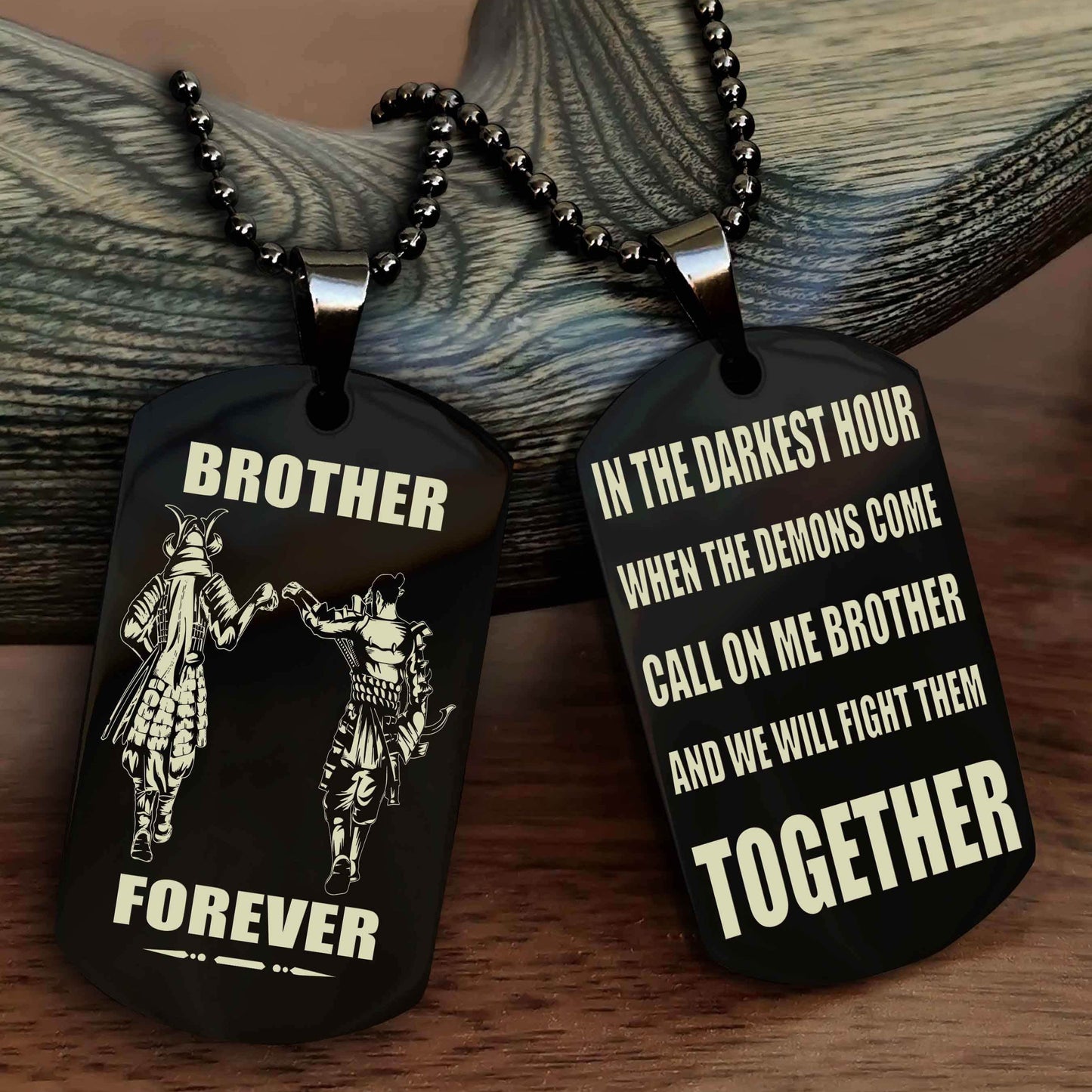 Soldier Personalized Double Sided Dog Tag For My Brother - Call On Me Brother And We Will Fight Them Together Gift For Your Friend