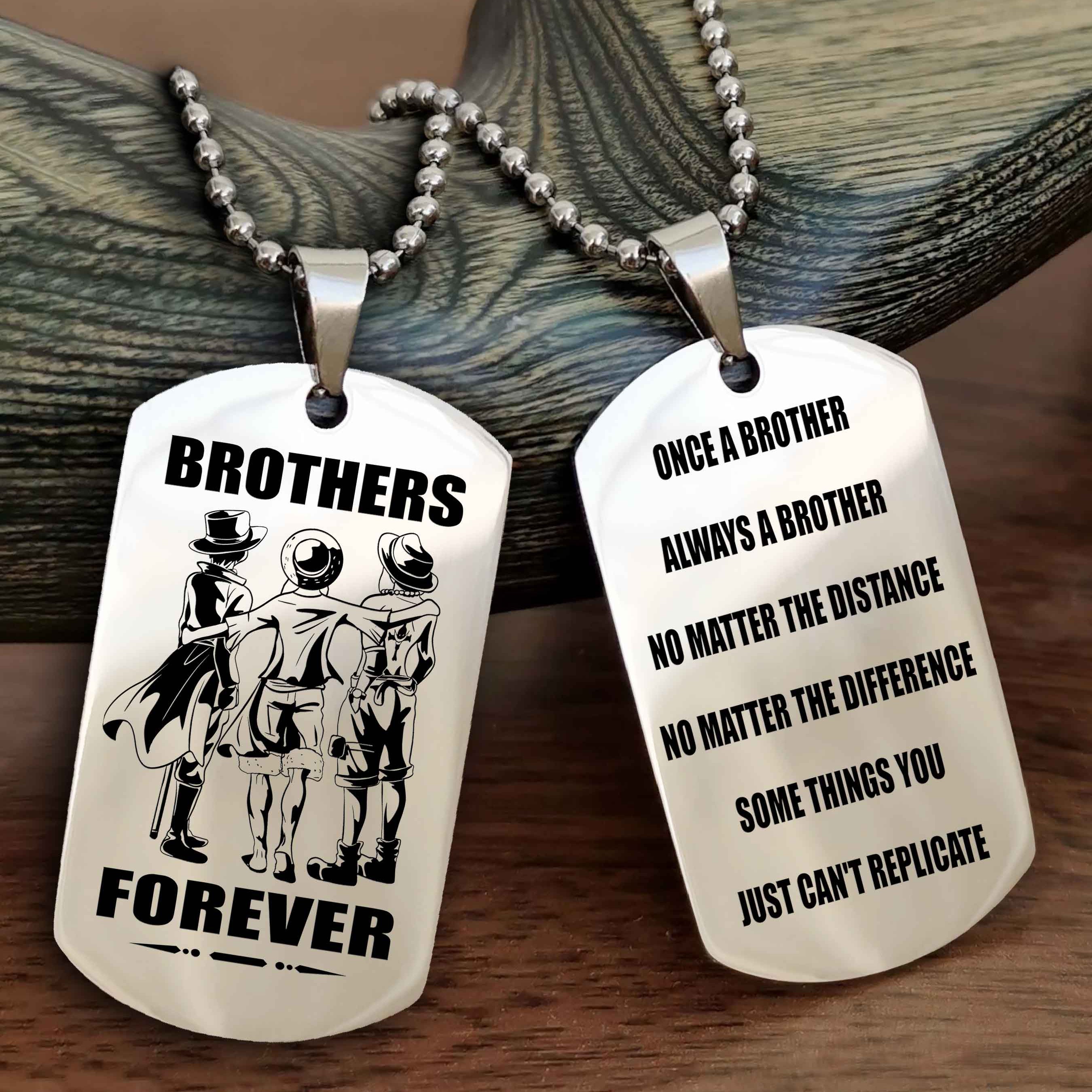 DRB Personalized Double Sided Dog Tag For My Brother - Once A Soldier Always A Soldier
