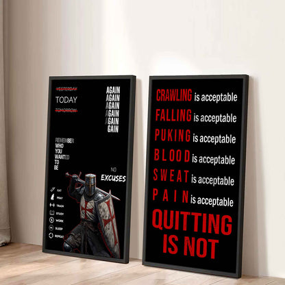 Quiting Is Not Canvas Set Ready To Hang Gift For Your Son Your Friend