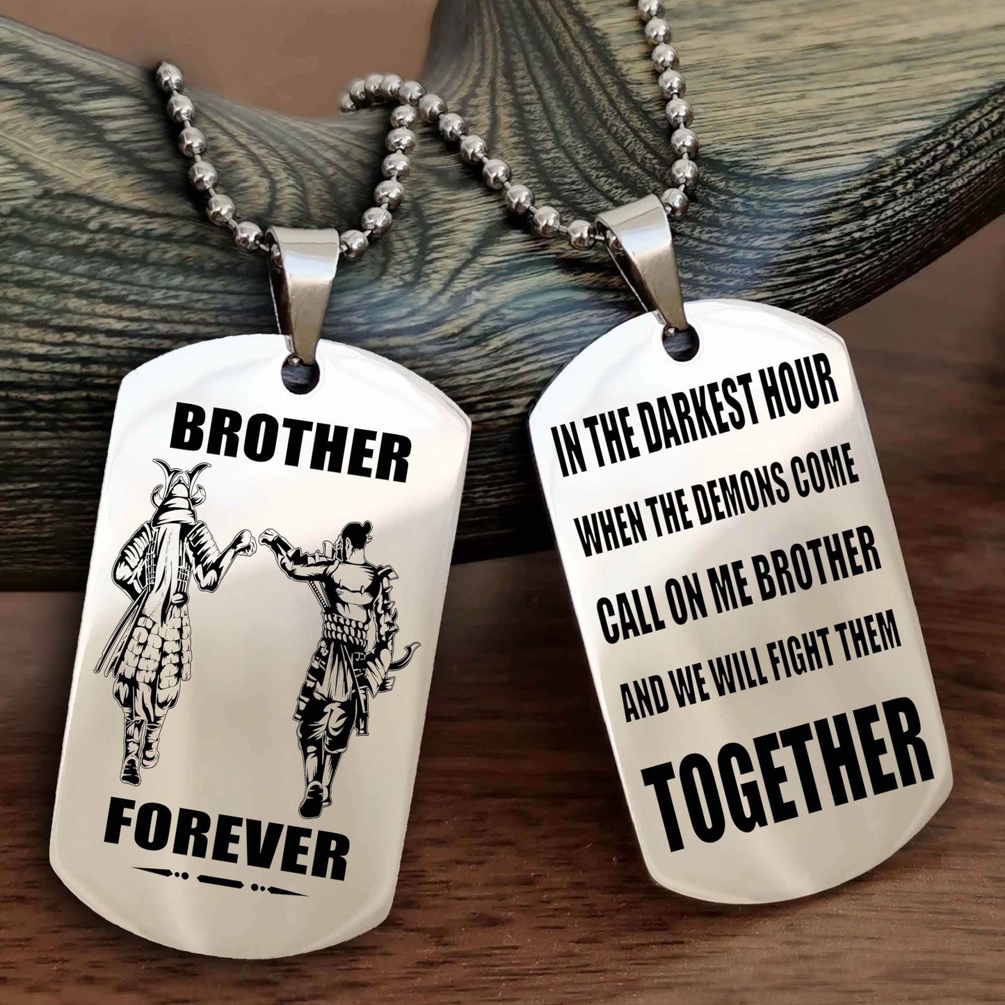 Soldier: Navy-Air Force Personalized Double Sided Dog Tag For My Brother - Call On Me Brother And We Will Fight Them Together Gift For Your Friend