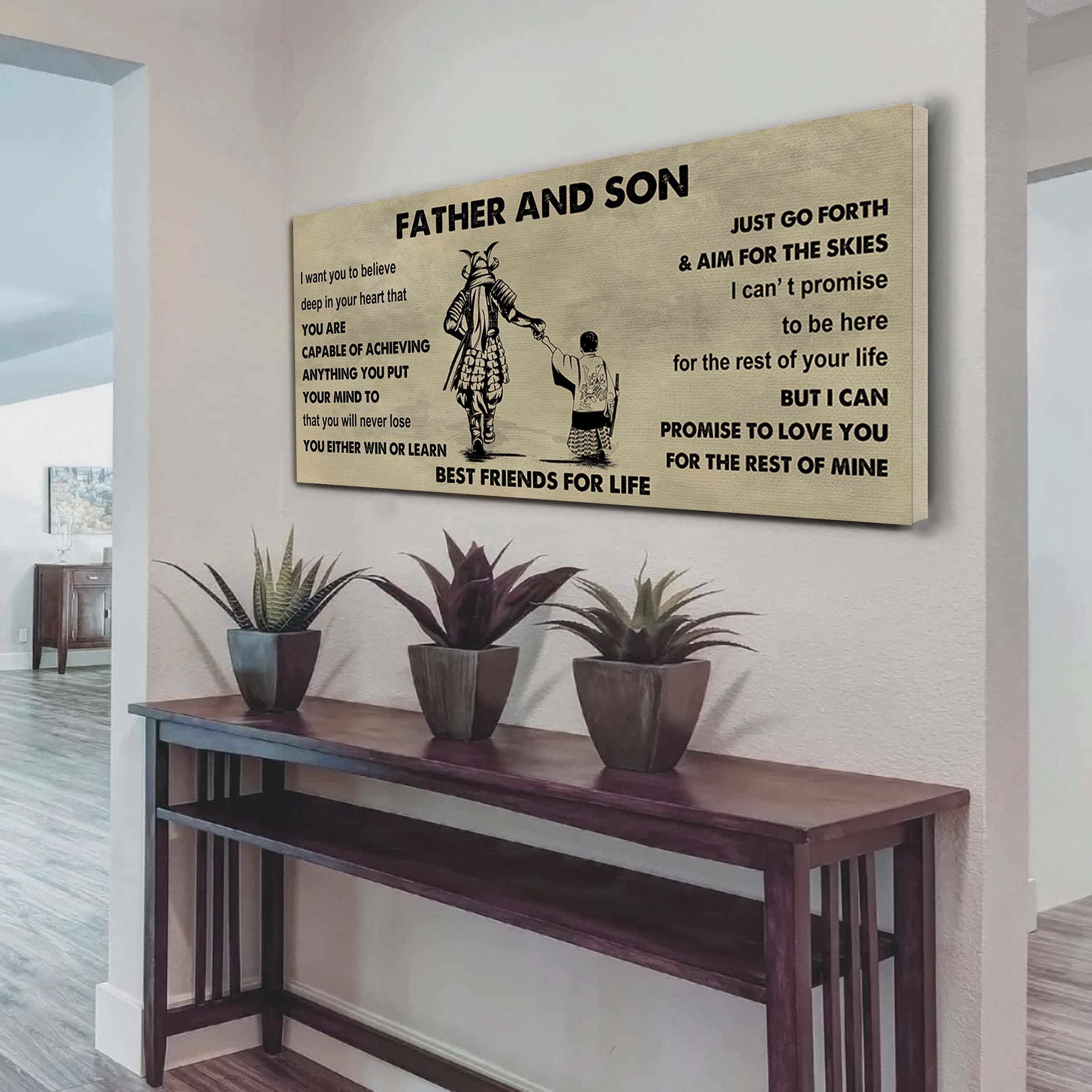 DRB VGT Father And Son Best Friends For Life - Ver 2 You Will Never Lose Poster Canvas Gift For Son From Father